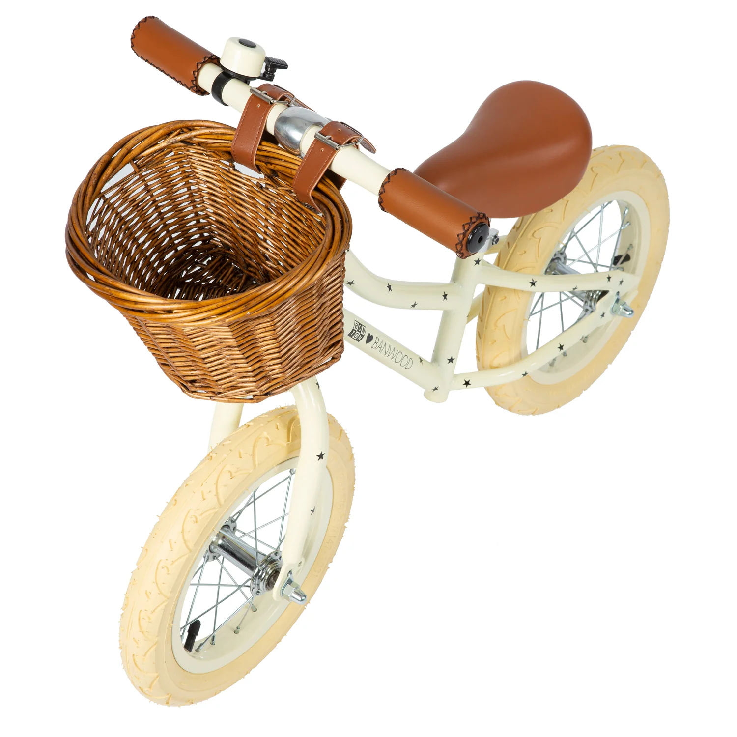 Banwood + Bonton First Go Balance Bike - Cream | Stars - Image 3
