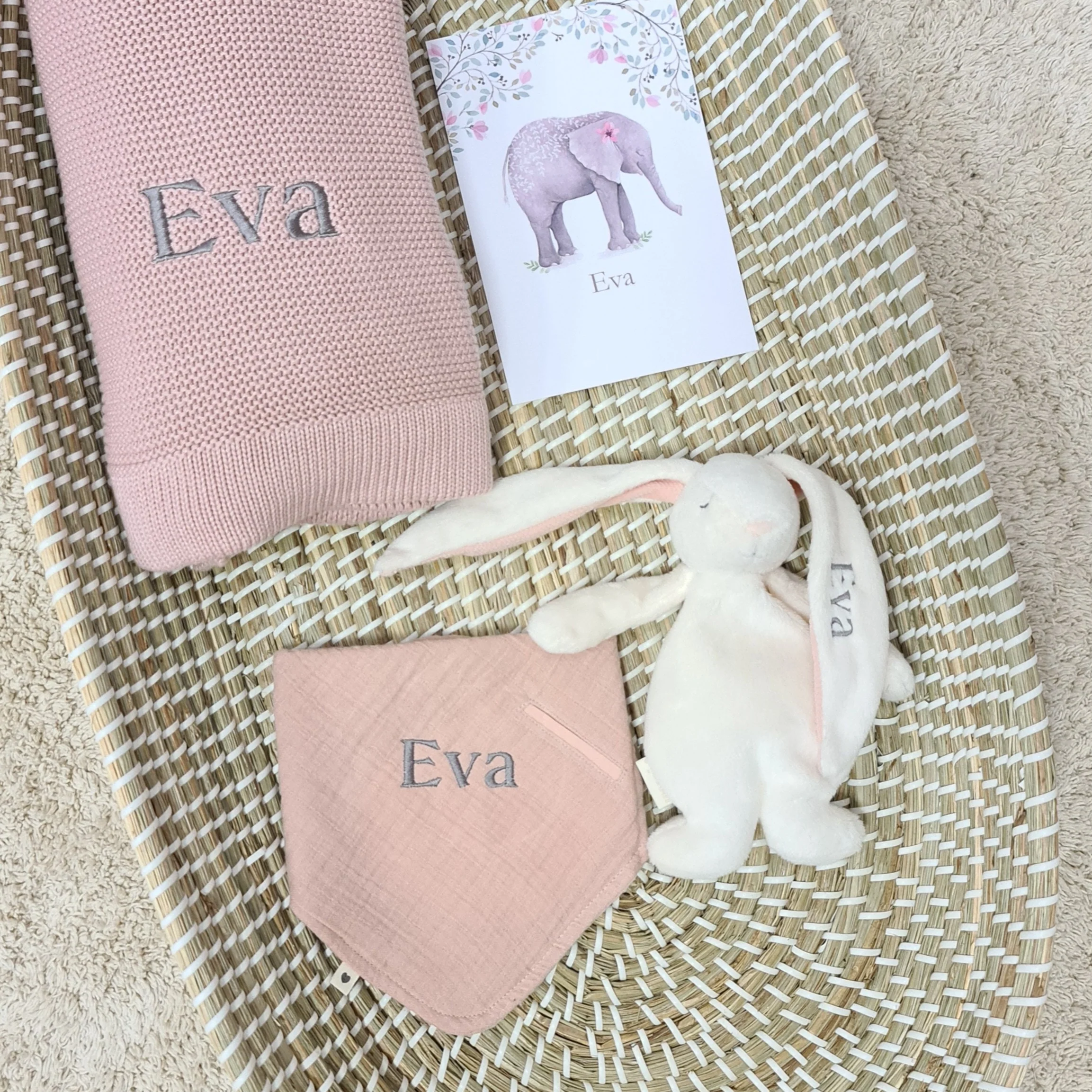 Personalised Bibs Bandana Bib - Blush - Image 2