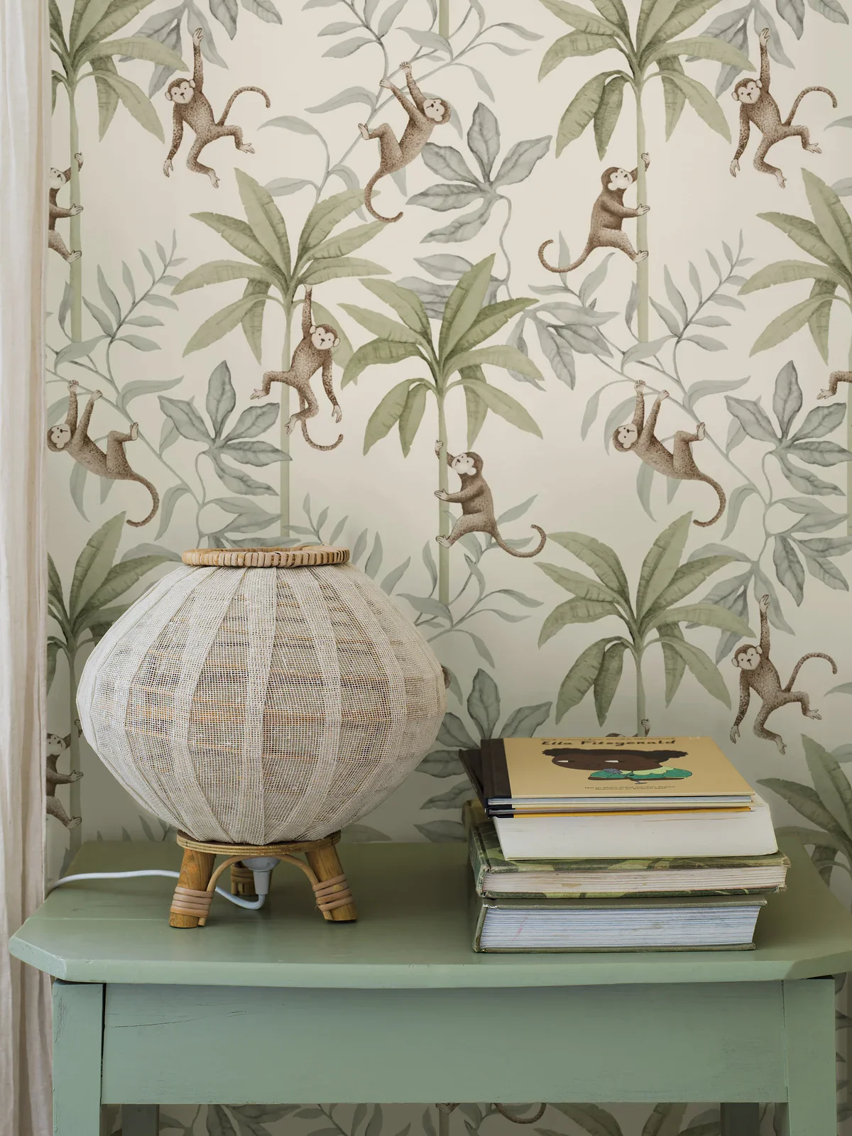 Borastapeter Wallpaper - Jungle Friends White - Image 4