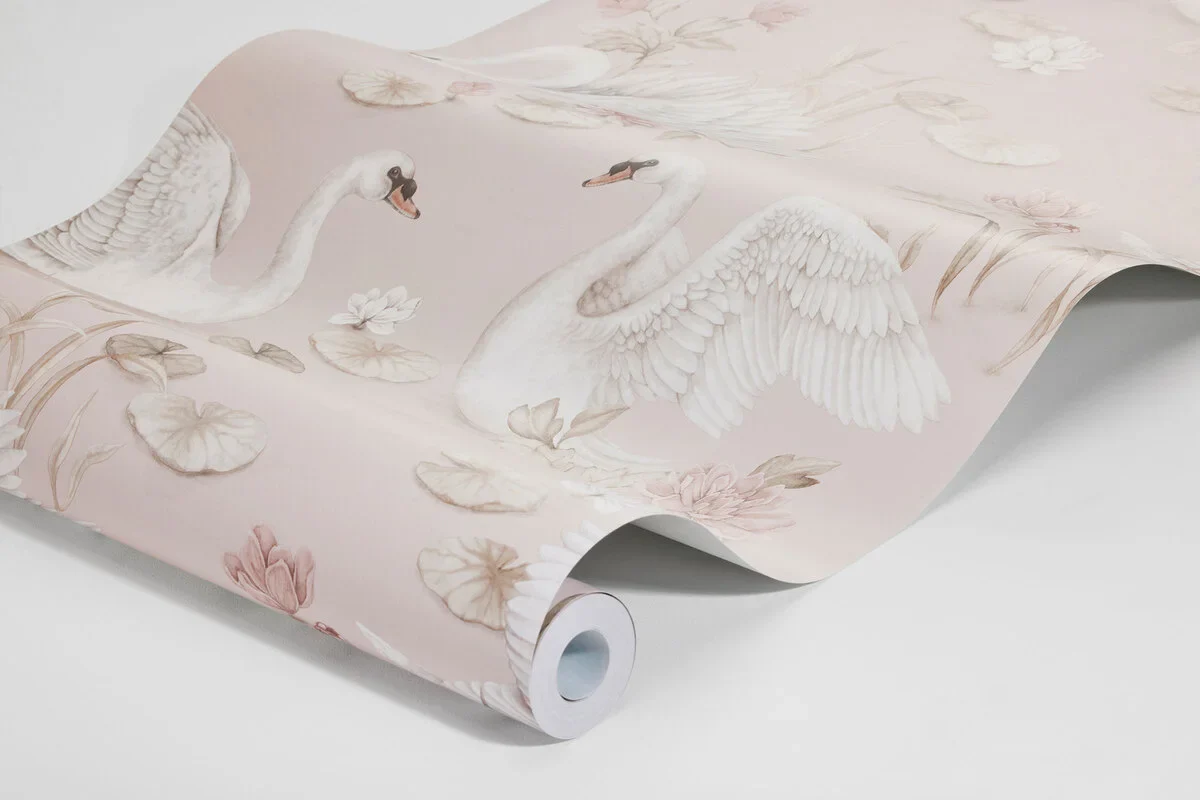 Borastapeter Wallpaper - Lily Swan Pink - Image 3