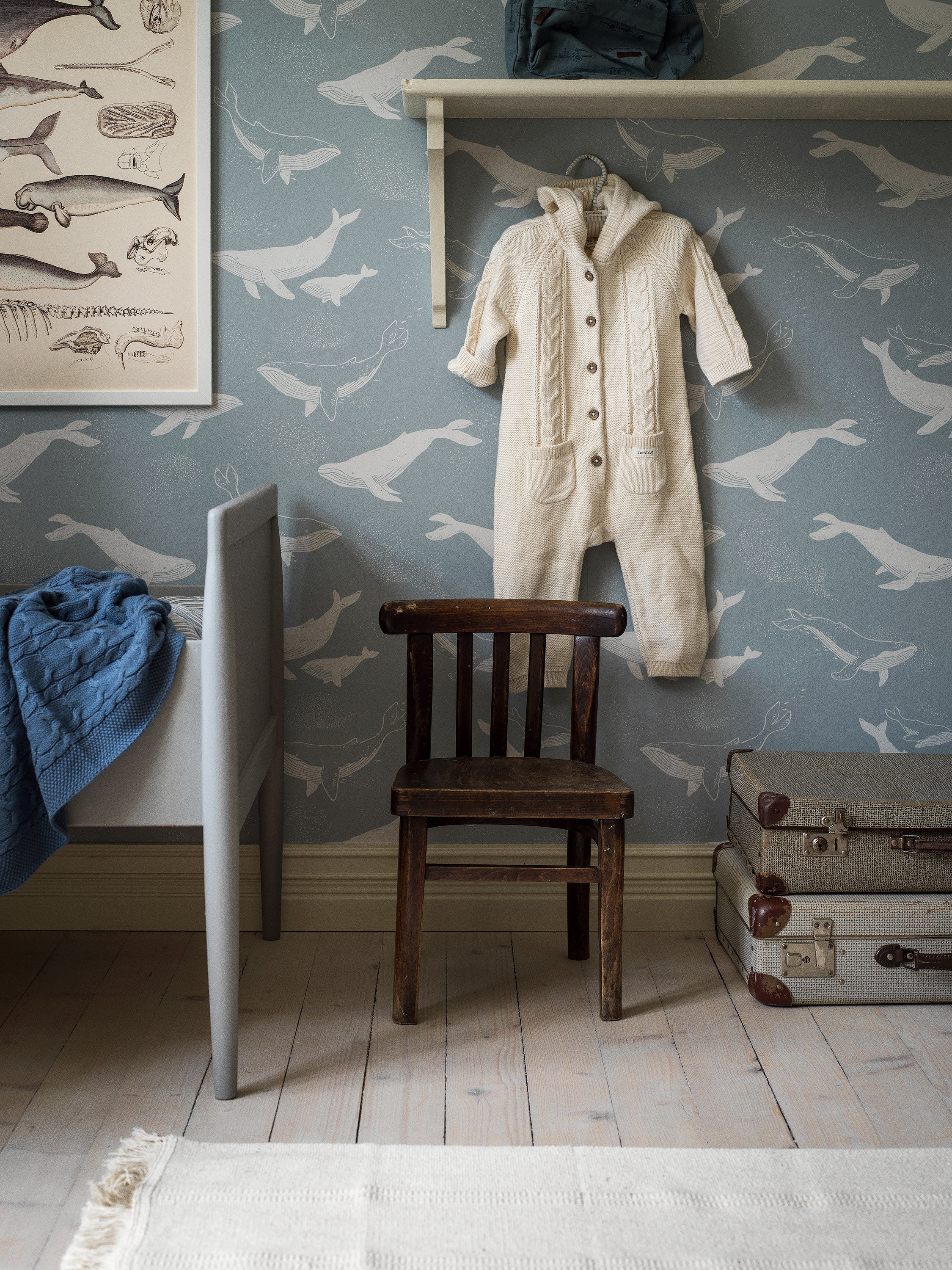 Borastapeter Wallpaper - Whales Blue - Image 4