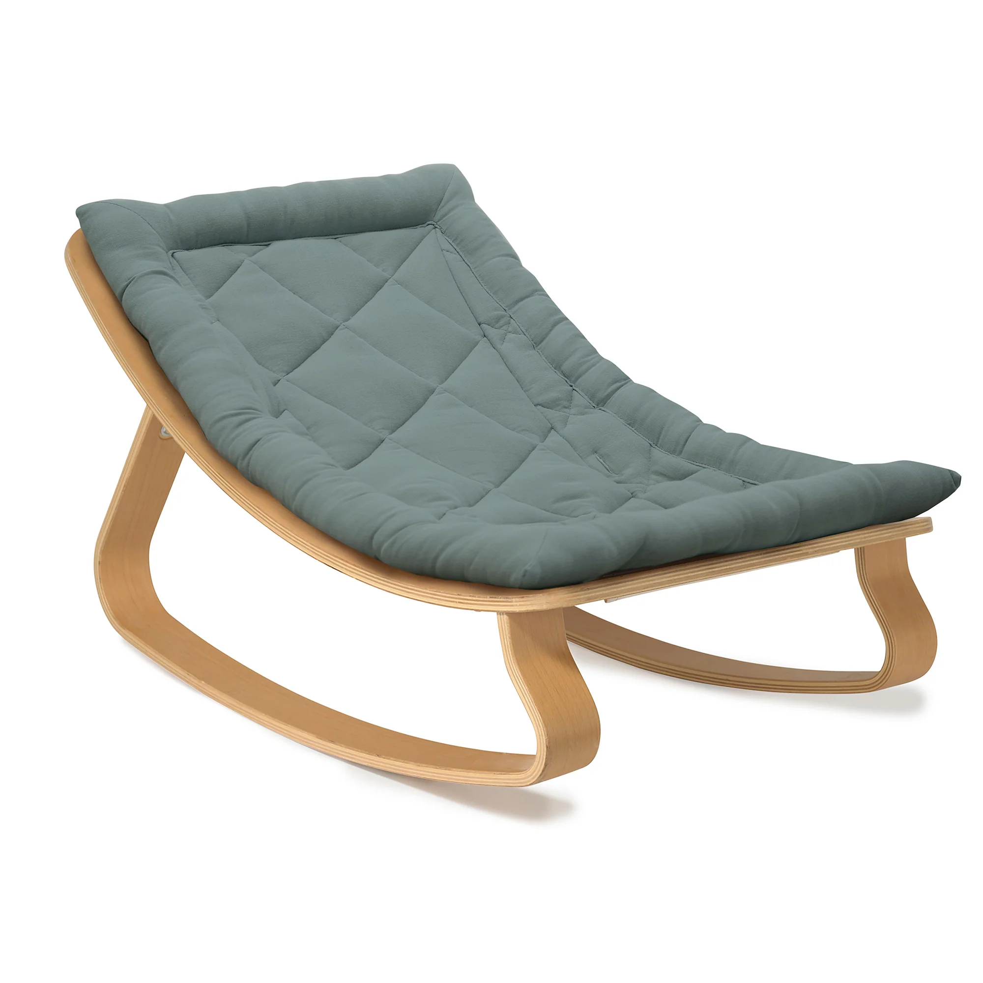 Charlie Crane Levo Baby Rocker - Beech + Orage Cushion - Image 4