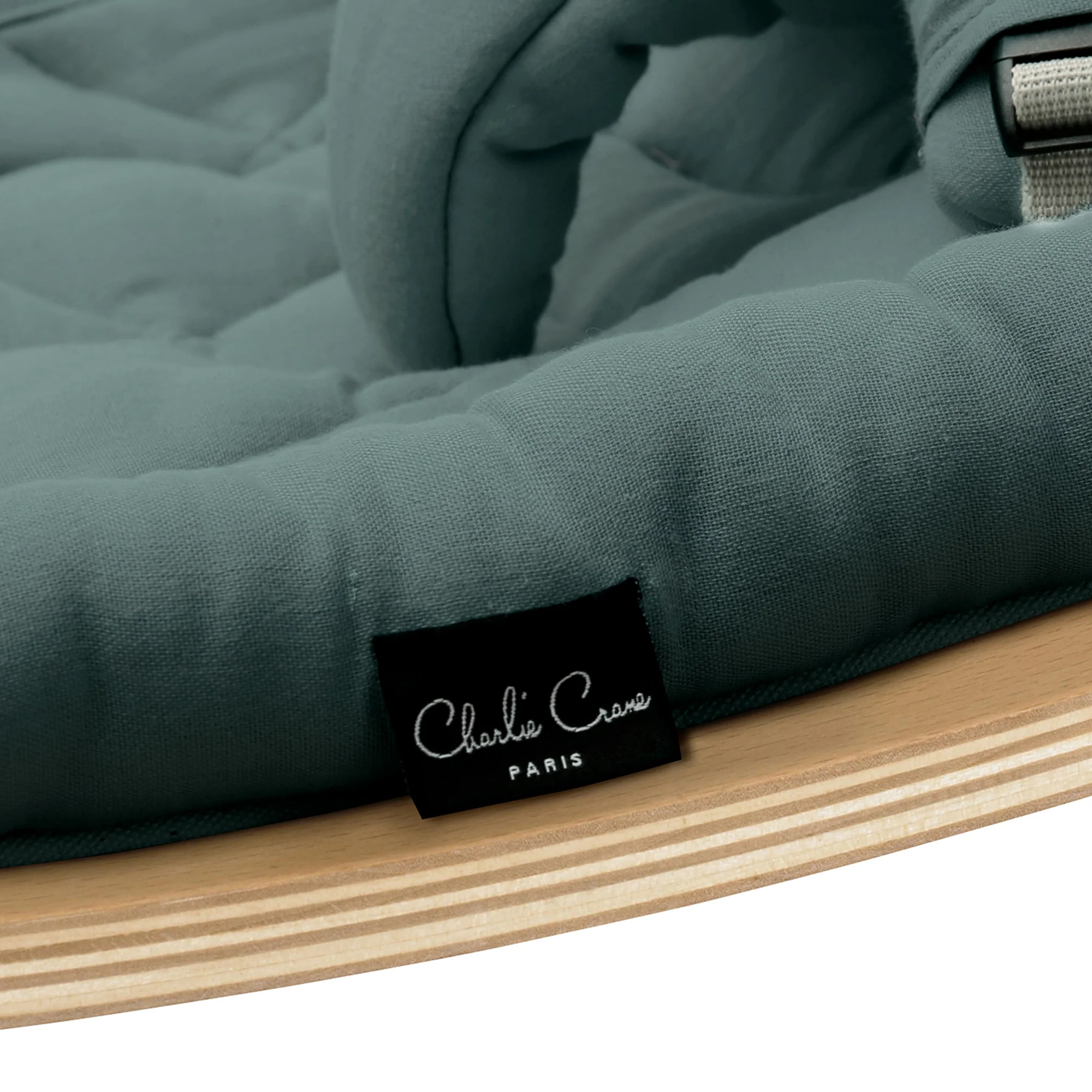 Charlie Crane Levo Baby Rocker - Beech + Orage Cushion - Image 6