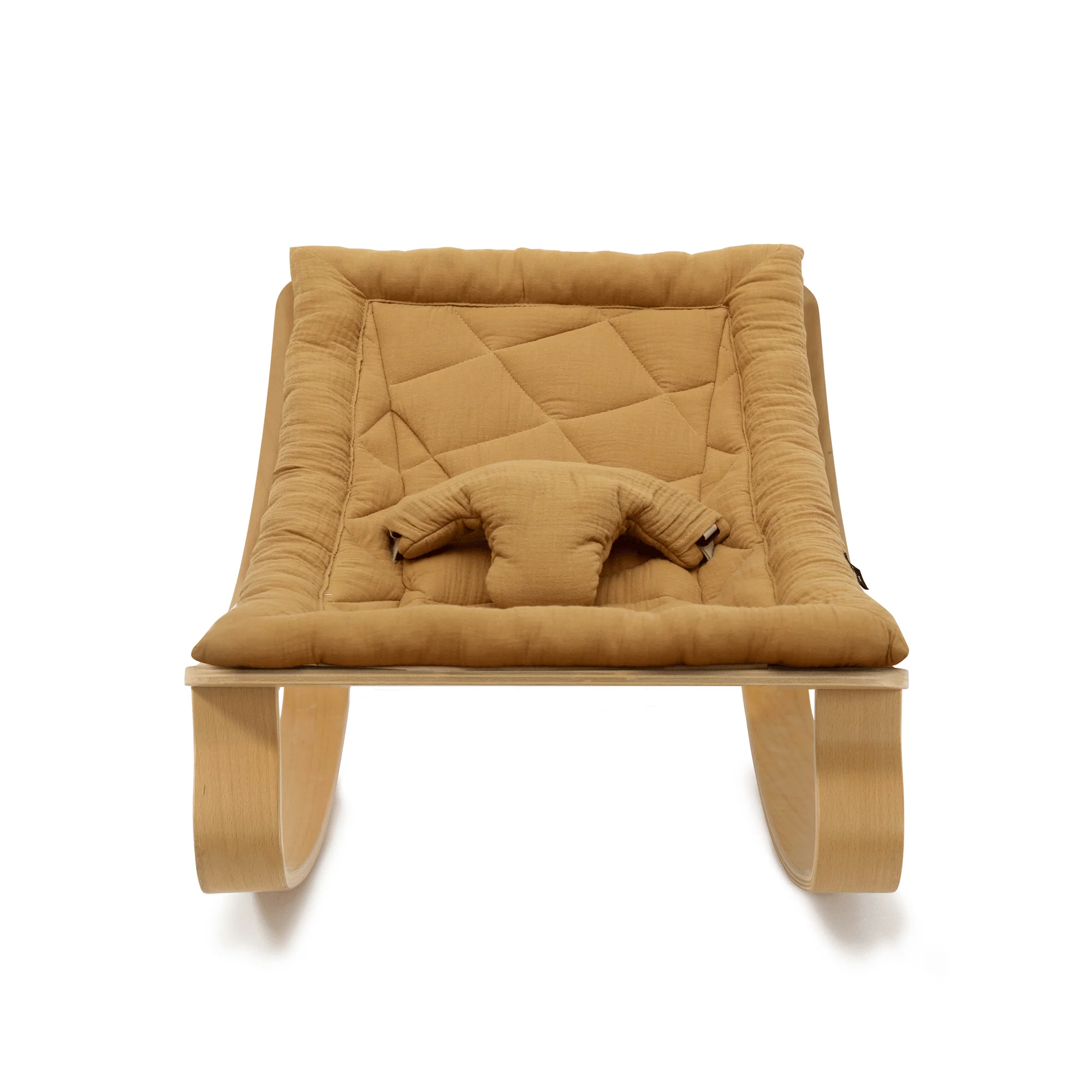 Charlie Crane Levo Baby Rocker - Beech + Caramel Cushion - Image 3