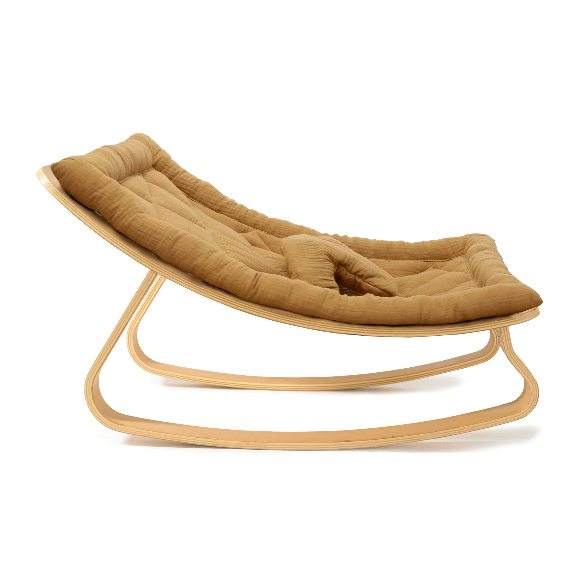 Charlie Crane Levo Baby Rocker - Beech + Caramel Cushion - Image 5