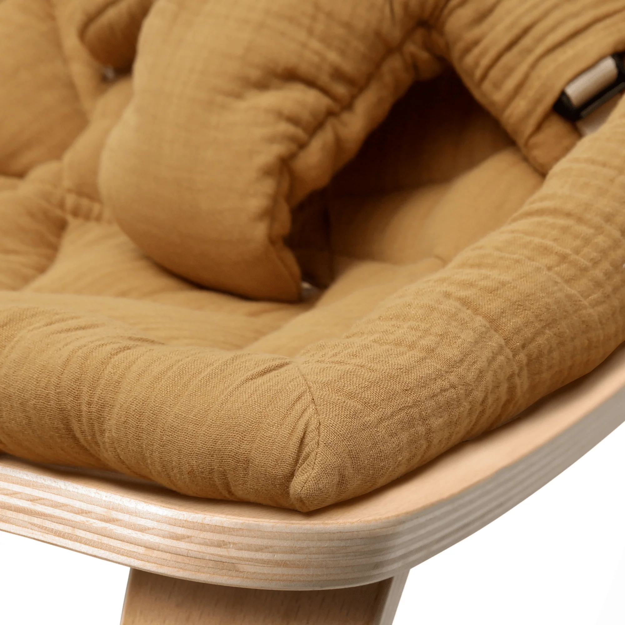 Charlie Crane Levo Baby Rocker - Beech + Caramel Cushion - Image 6