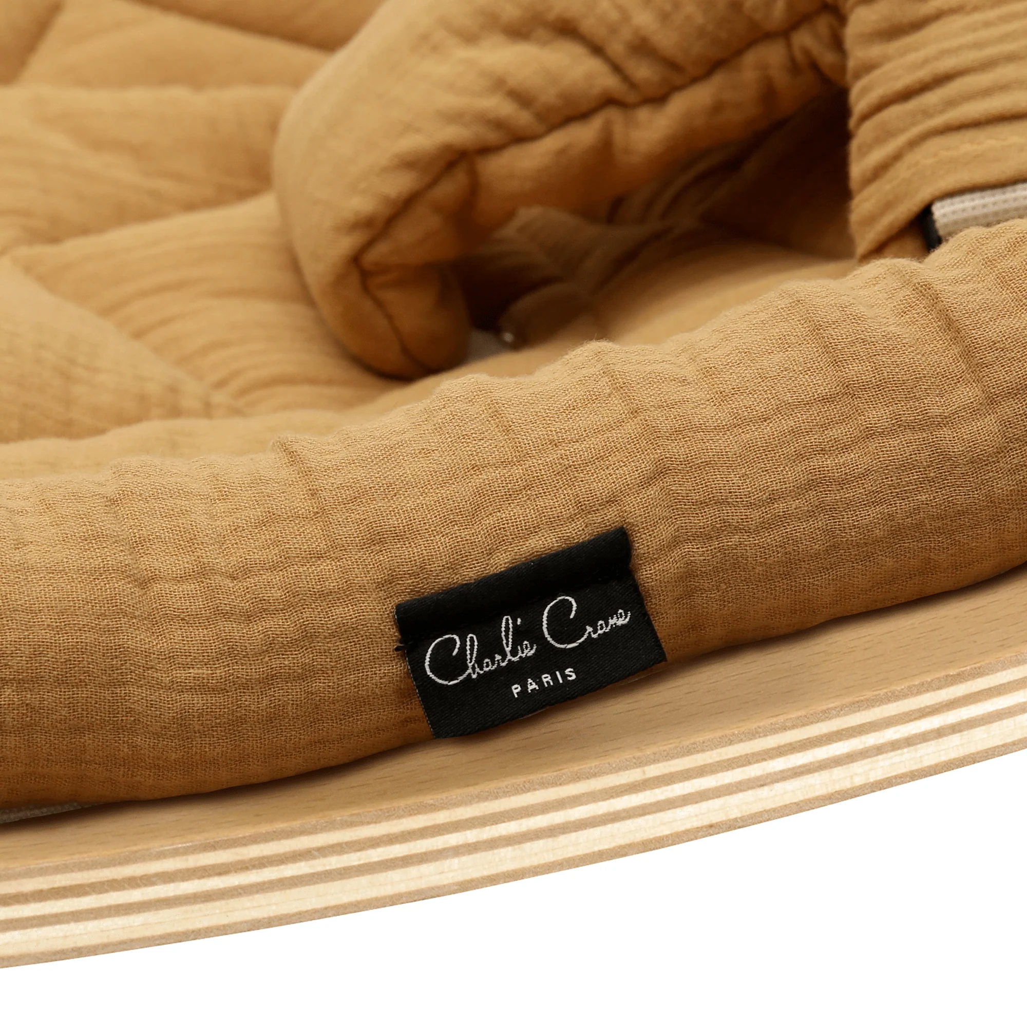 Charlie Crane Levo Baby Rocker - Beech + Caramel Cushion - Image 7