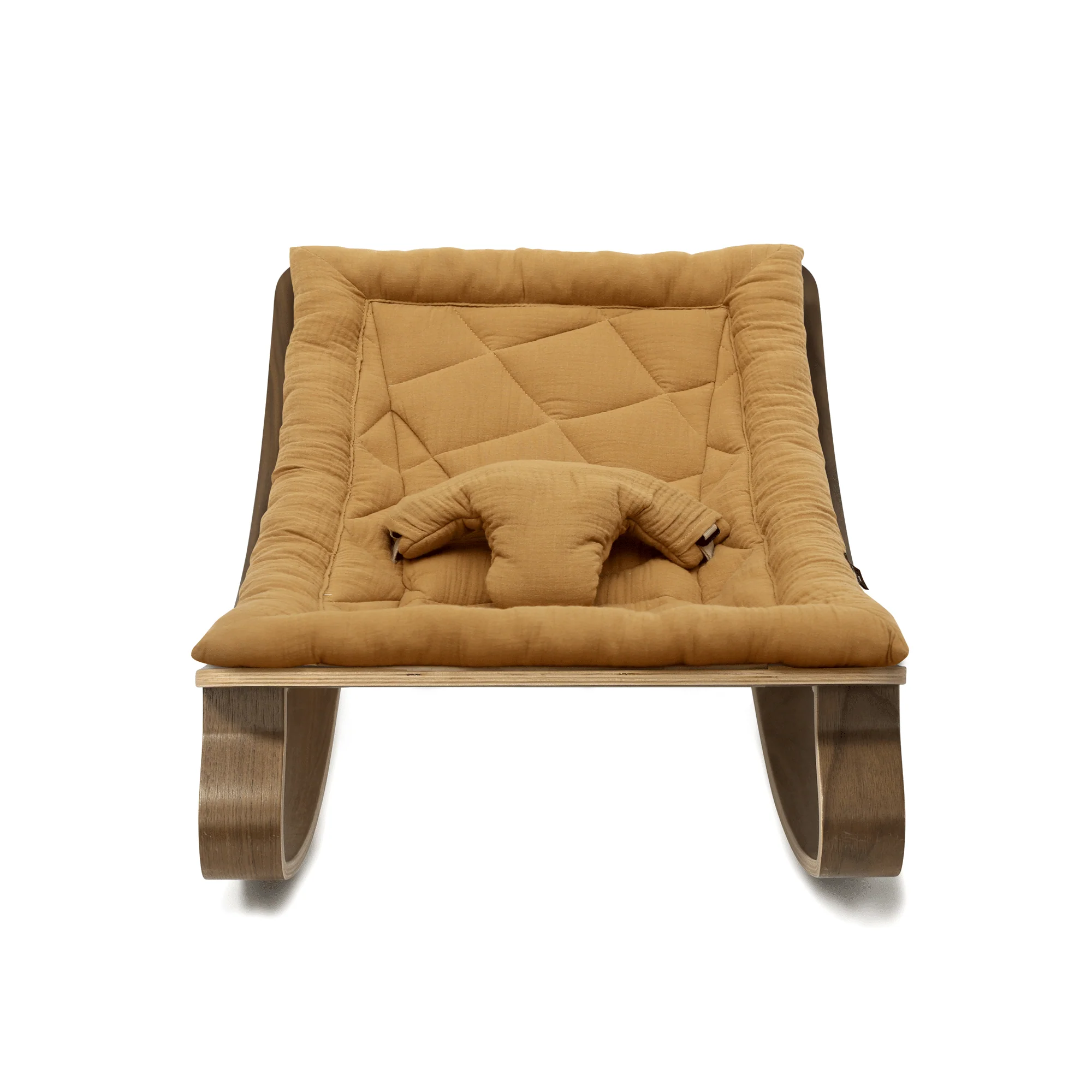 Charlie Crane Levo Baby Rocker - Walnut + Caramel Cushion - Image 4
