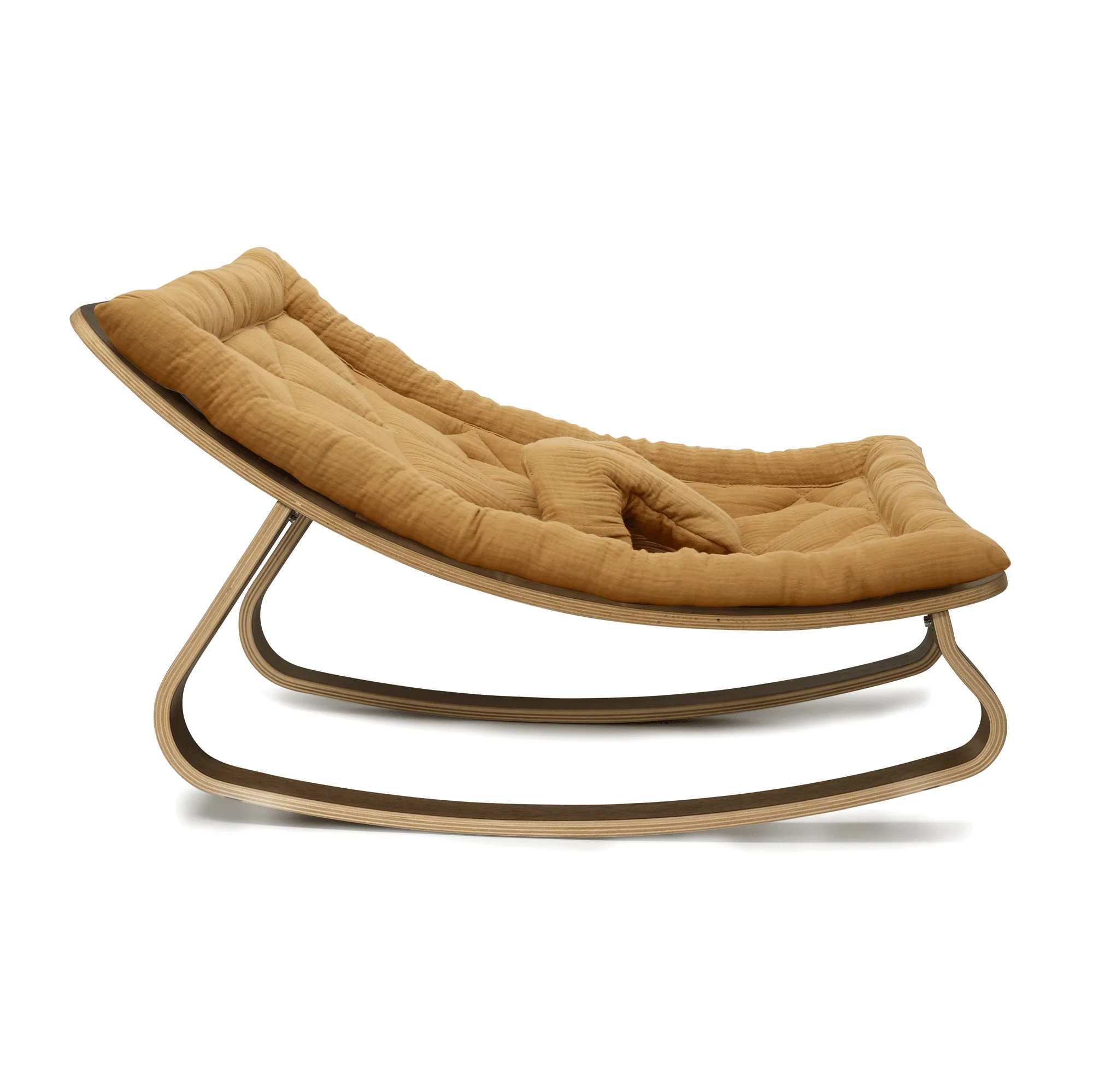 Charlie Crane Levo Baby Rocker - Walnut + Caramel Cushion - Image 5