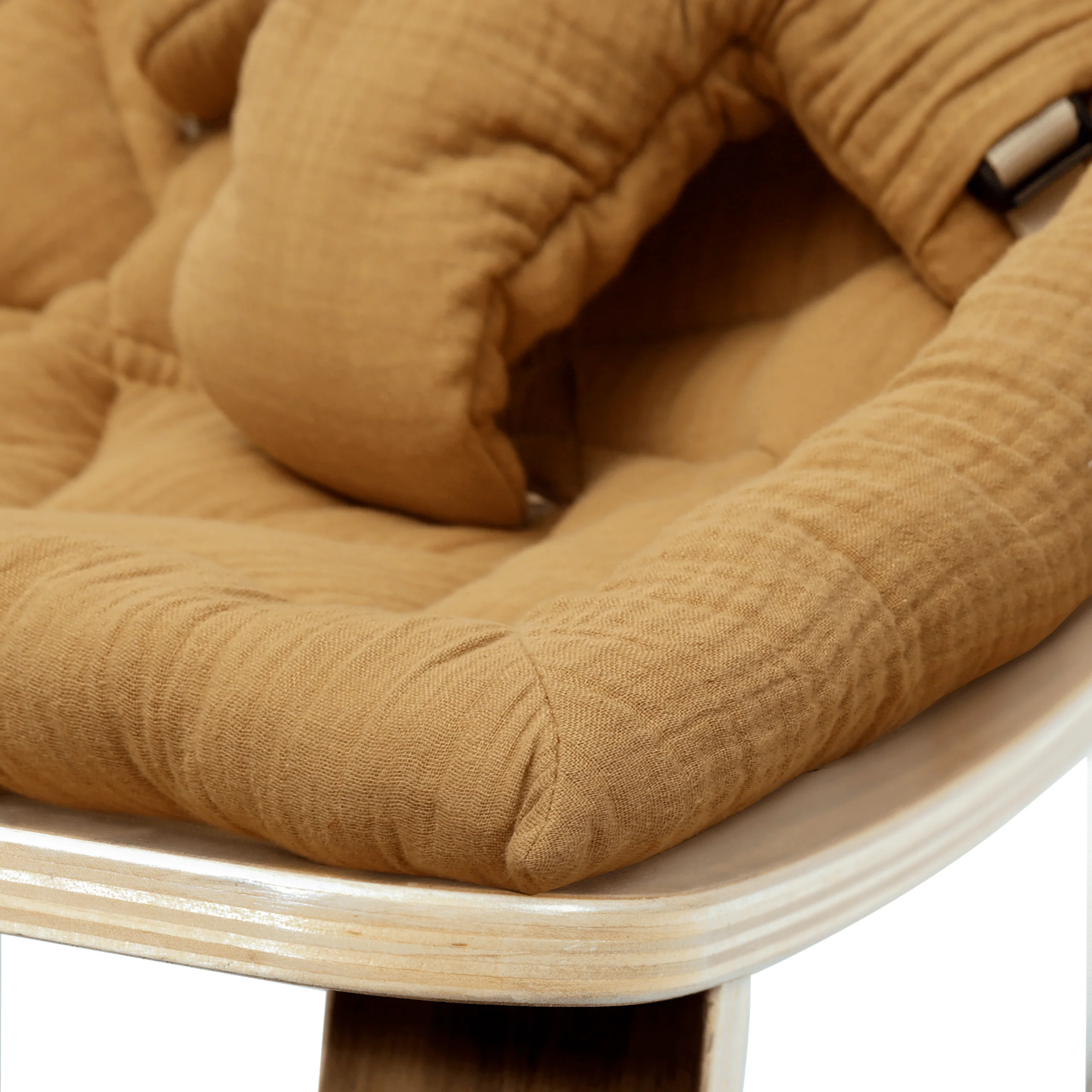 Charlie Crane Levo Baby Rocker - Walnut + Caramel Cushion - Image 6