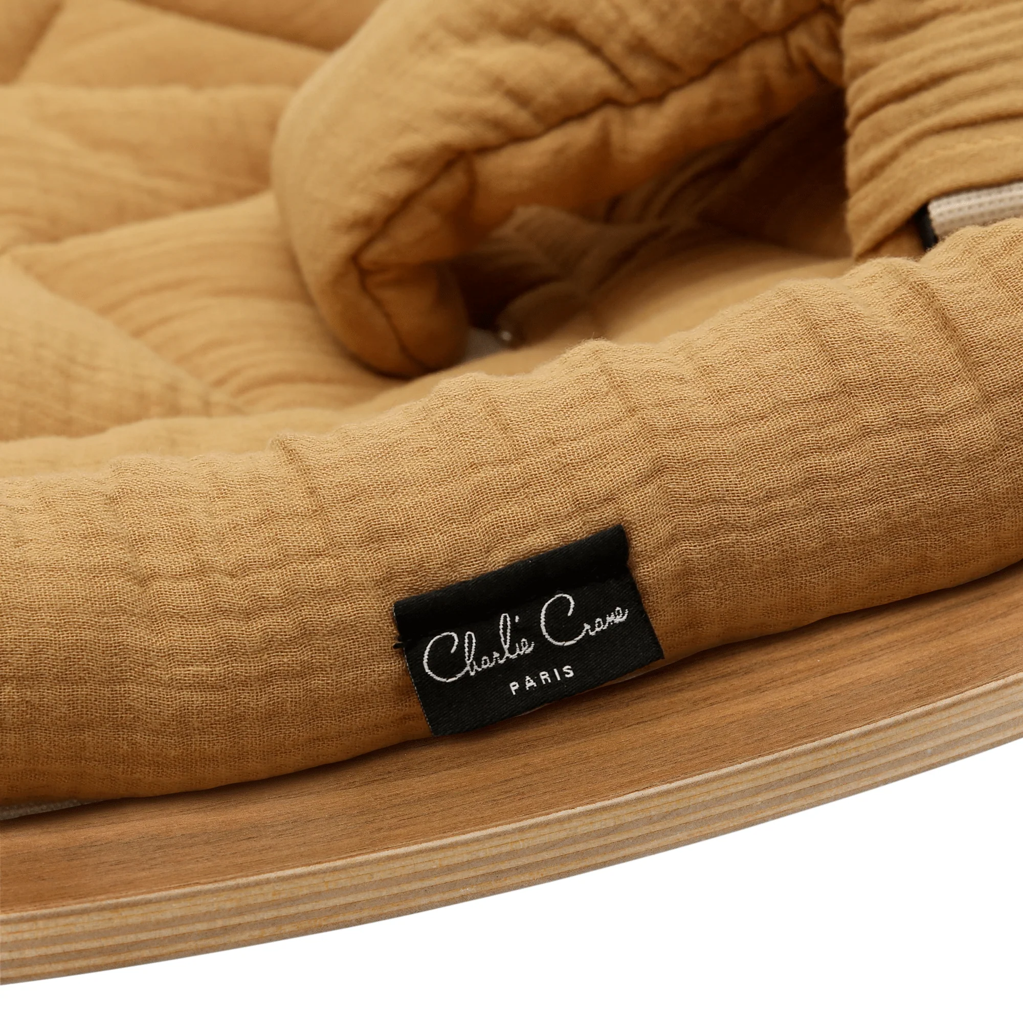 Charlie Crane Levo Baby Rocker - Walnut + Caramel Cushion - Image 7