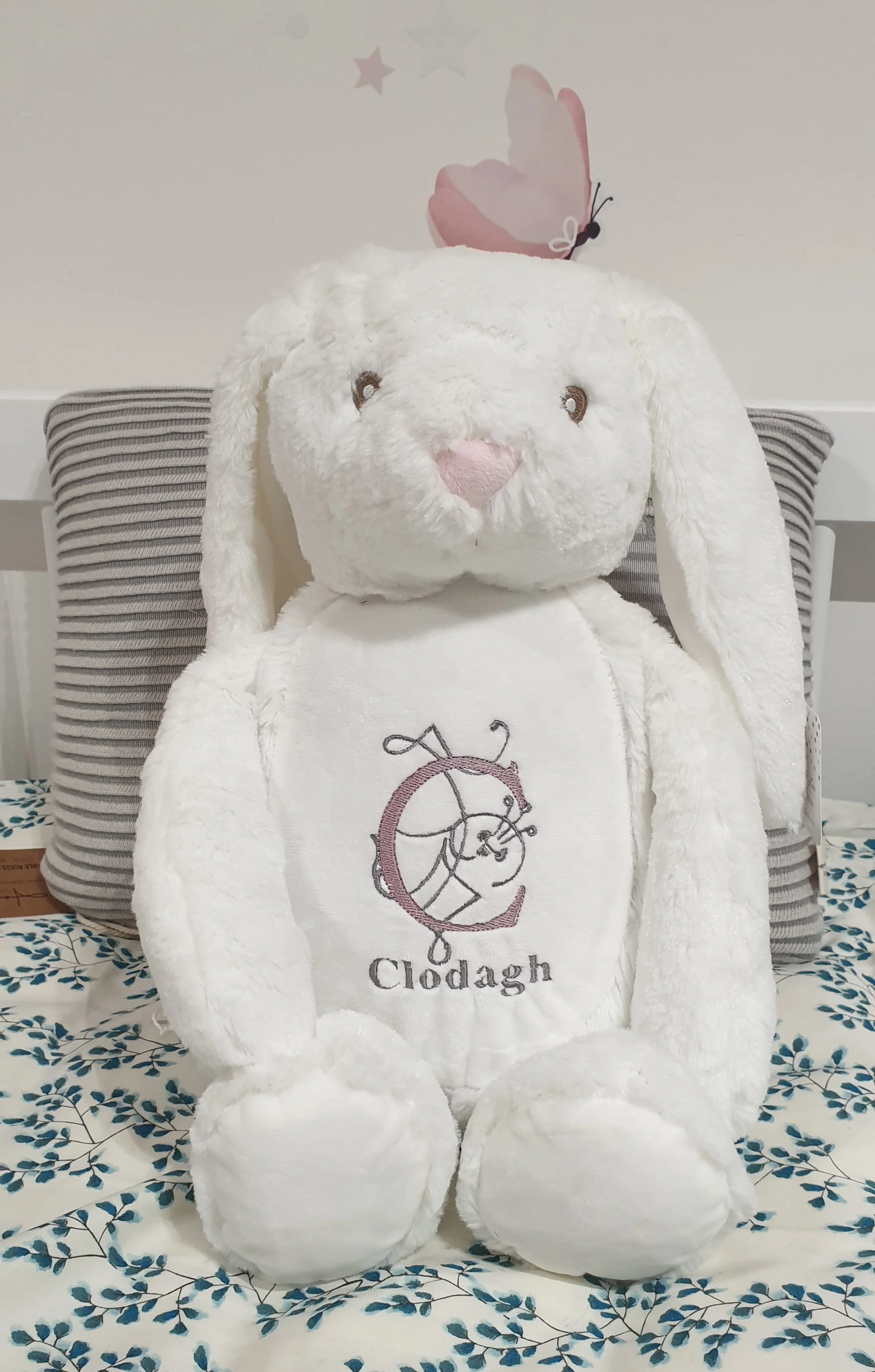 Cherish Me Personalised White Bunny - Image 2
