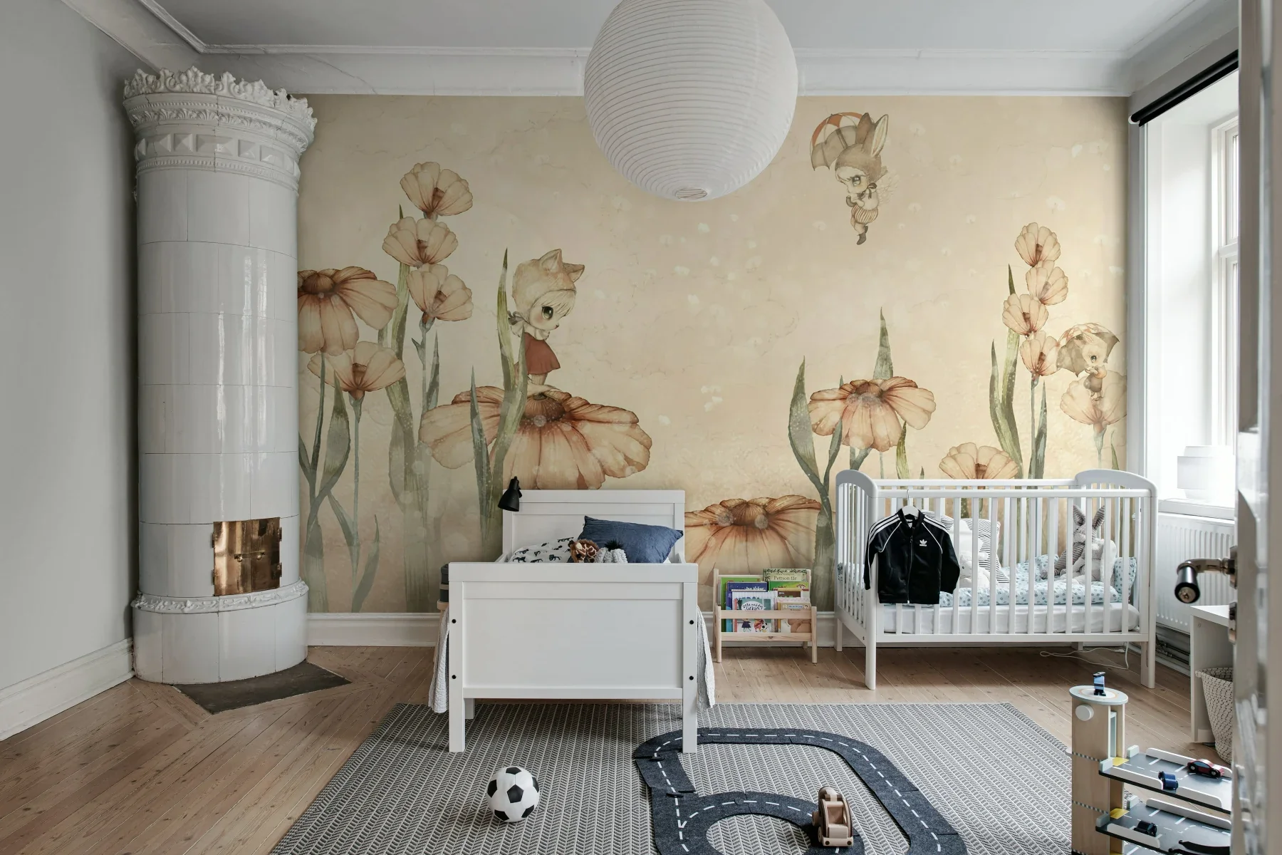 Kids Custom Wall Mural - Bloomy Fields Of Marion In Pink - Image 5