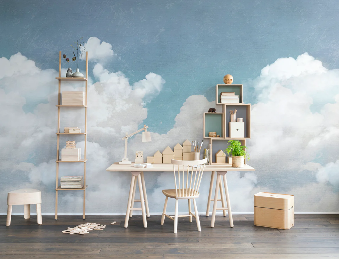 Kids Custom Wall Mural - Cuddle Clouds - Image 2