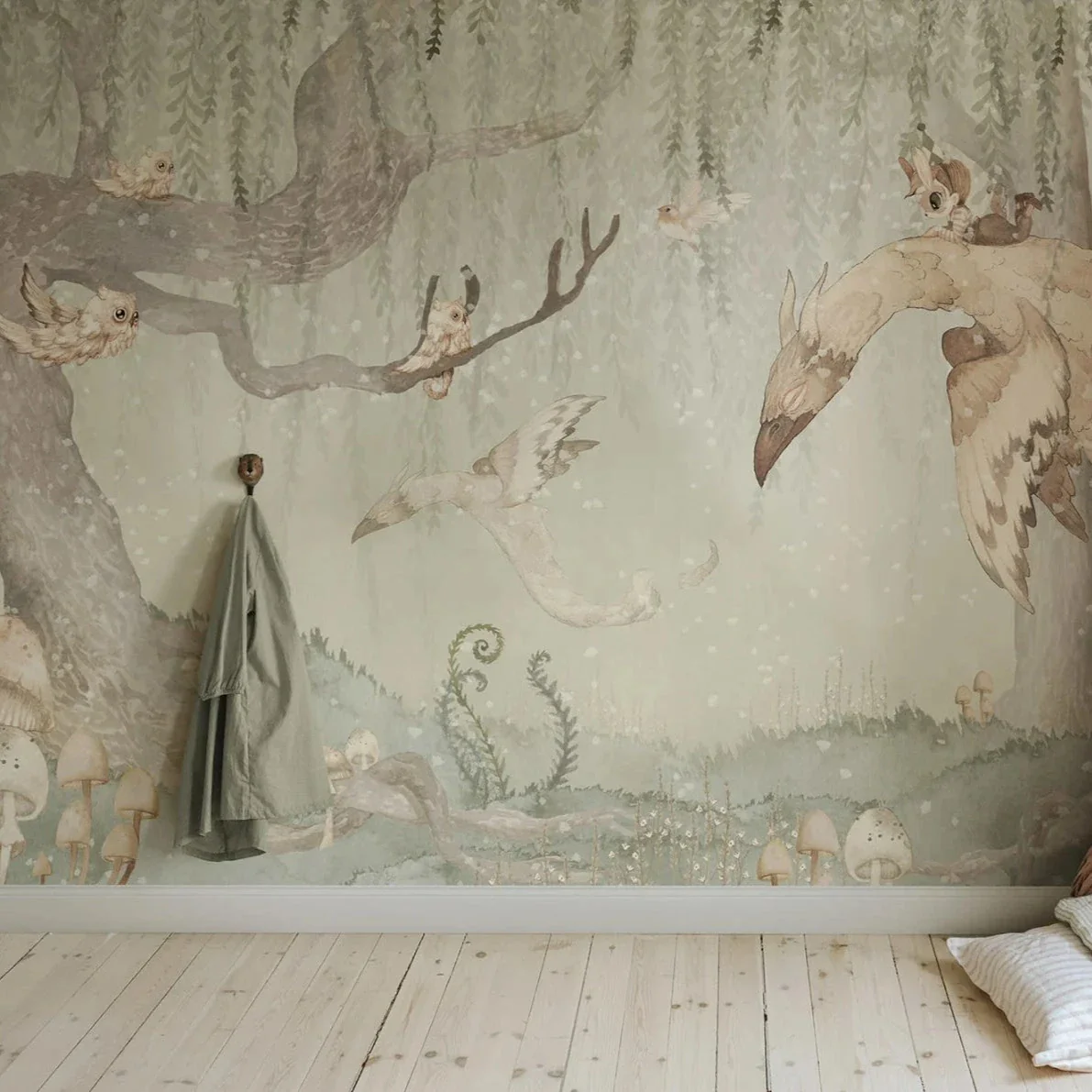 Kids Custom Wall Mural - Dream Forest Boy Green