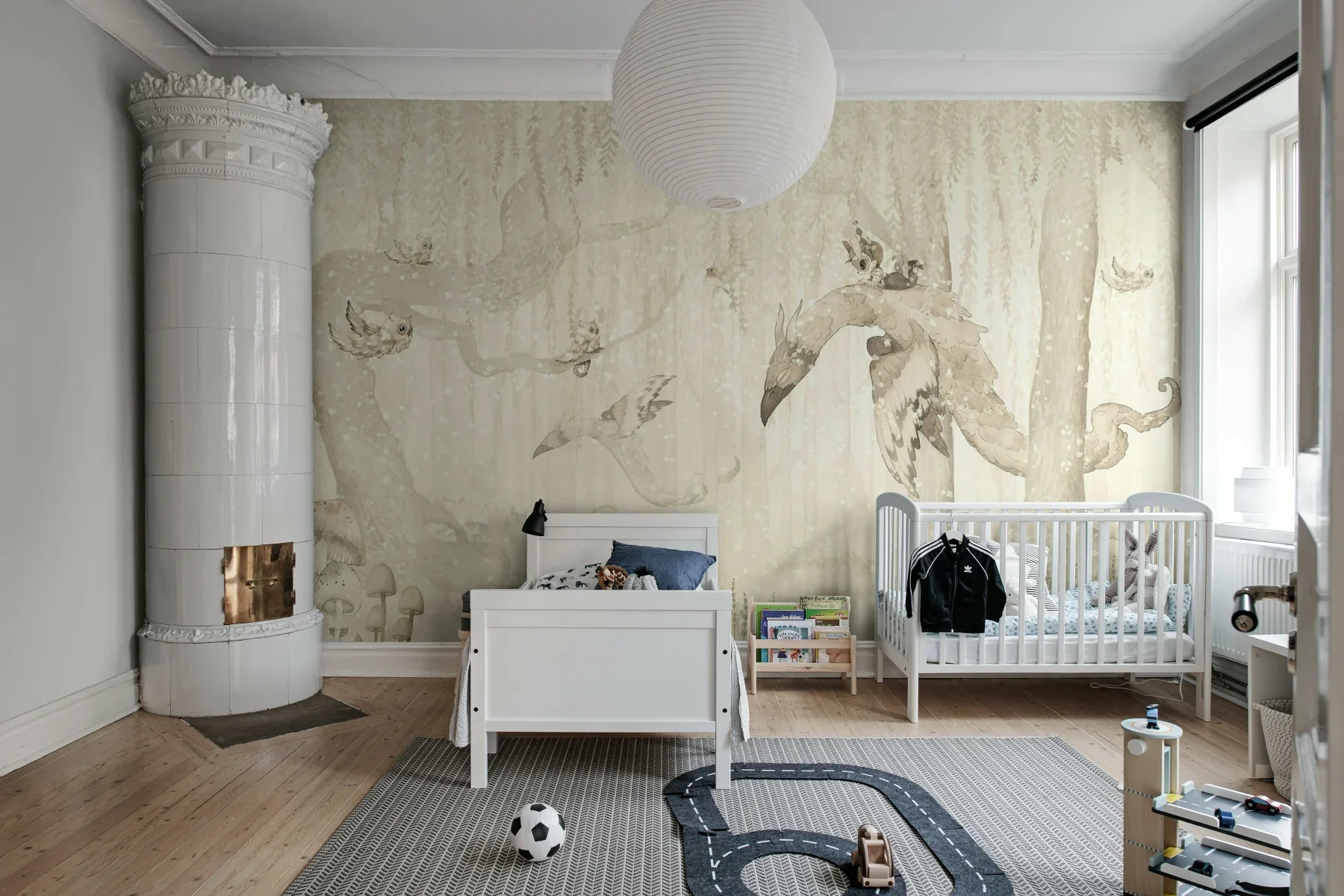 Kids Custom Wall Mural - Dream Forest Boy Off White - Image 3