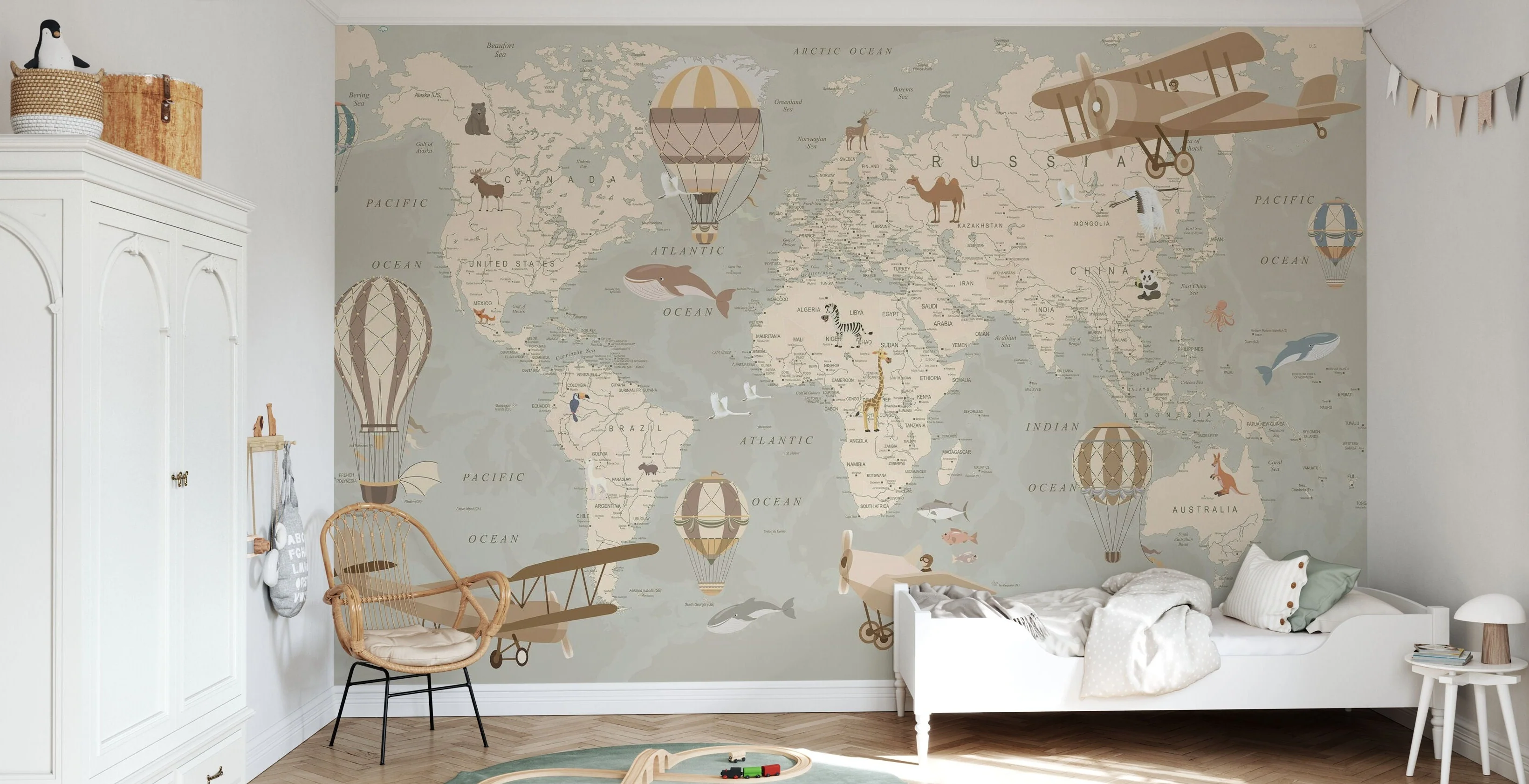 Kids Custom Wall Mural - Explore The World - Image 3