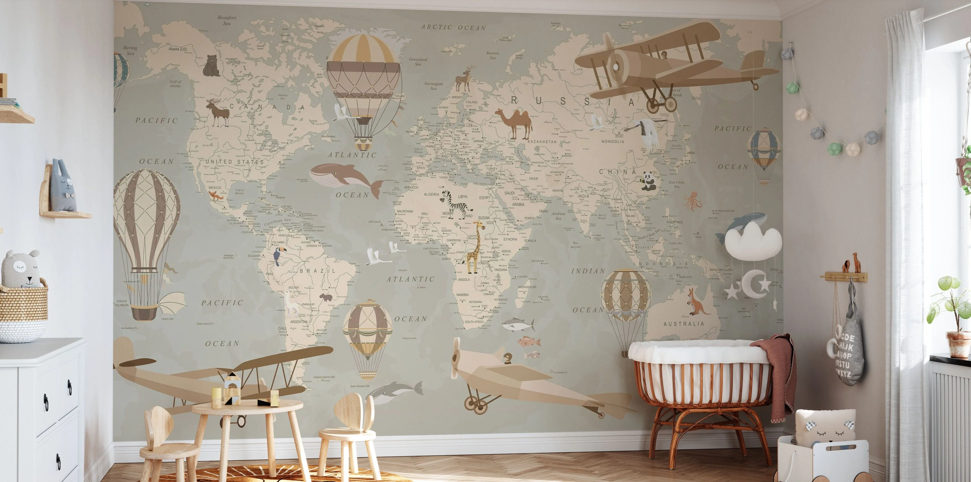 Kids Custom Wall Mural - Explore The World - Image 4