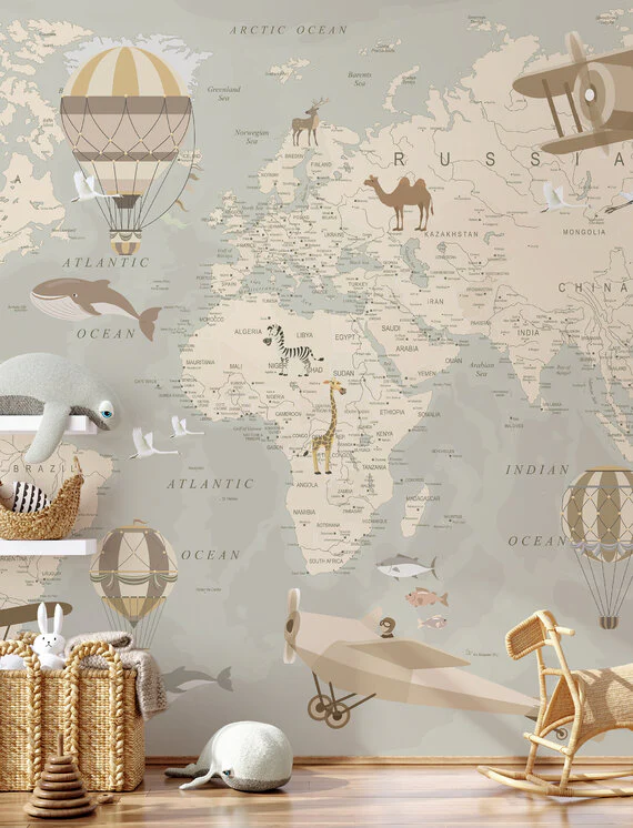 Kids Custom Wall Mural - Explore The World - Image 6