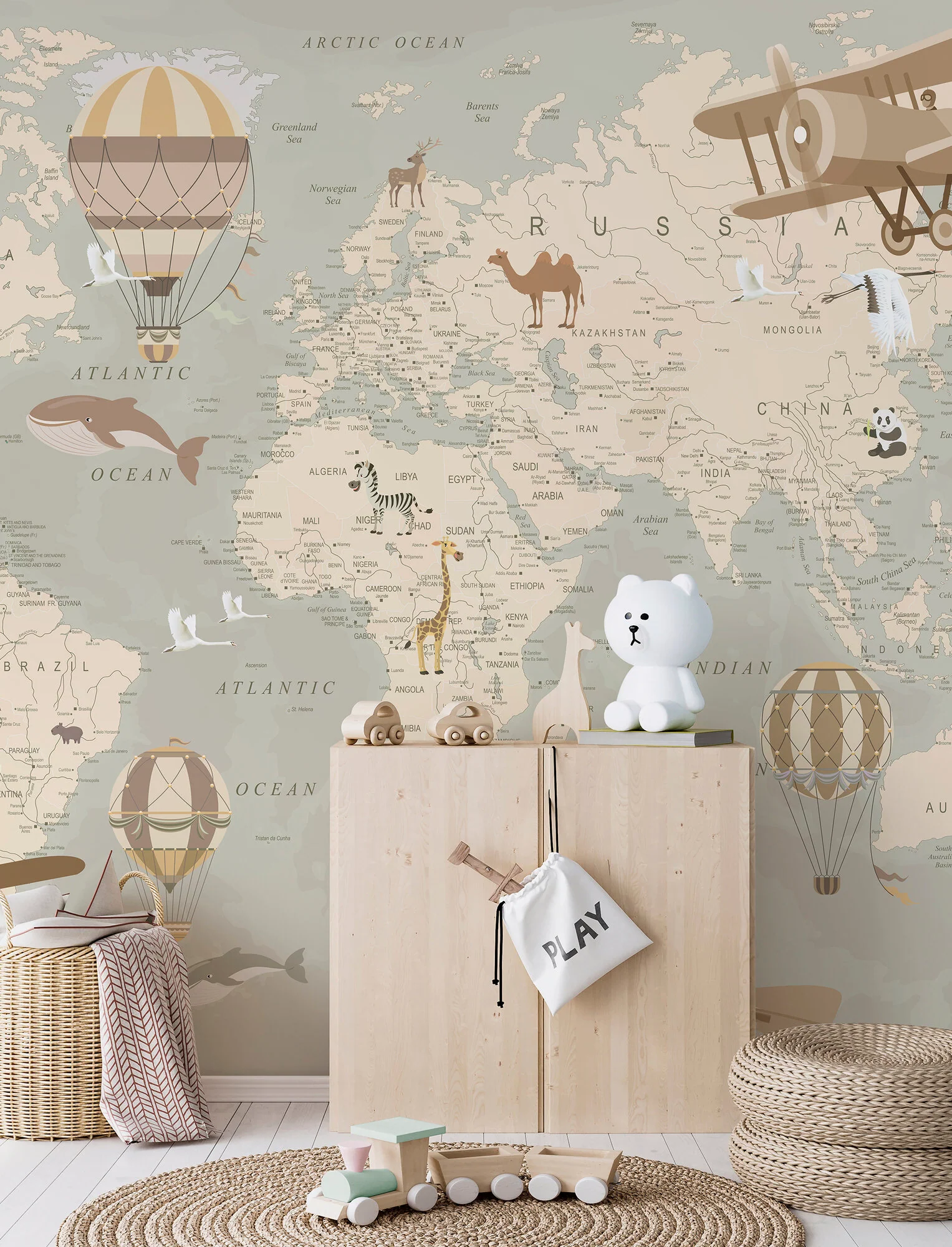 Kids Custom Wall Mural - Explore The World - Image 7
