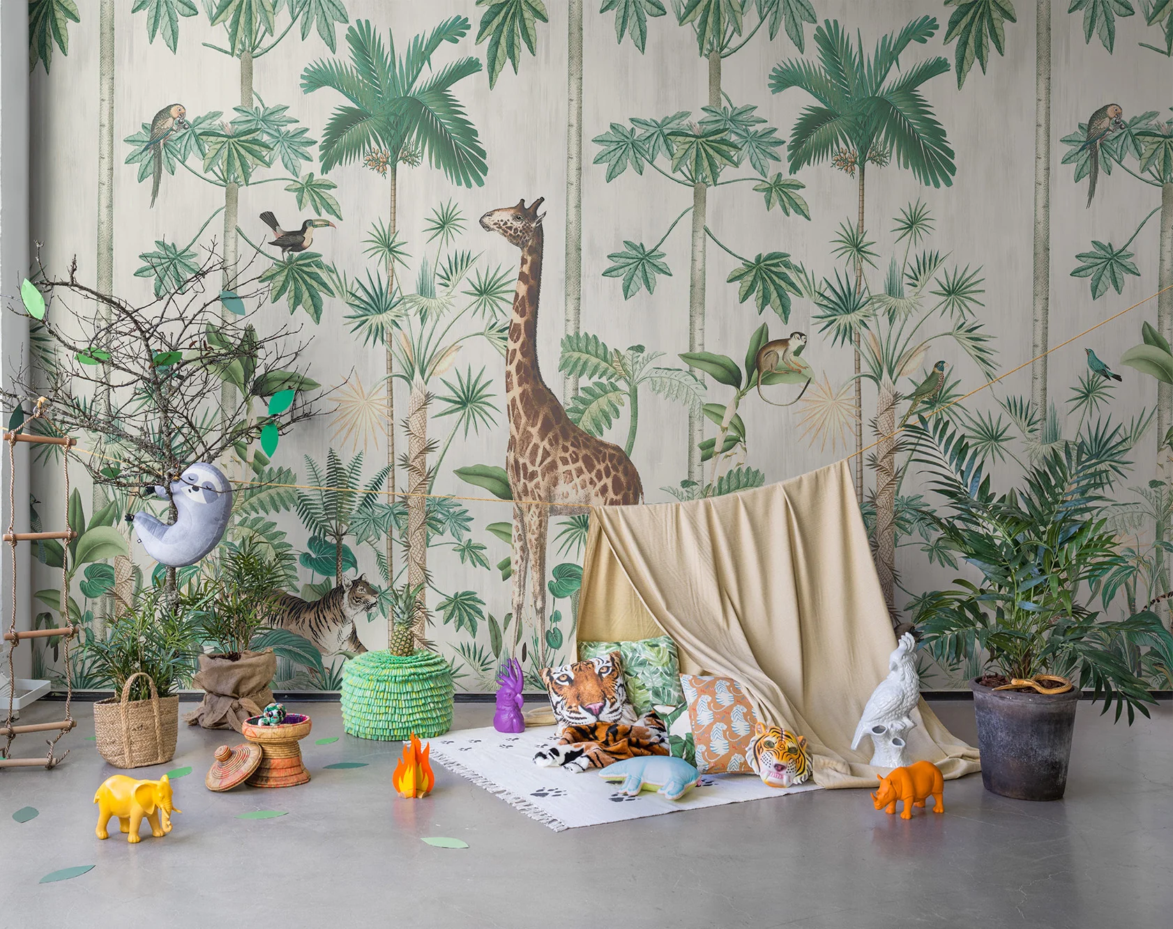 Kids Custom Wall Mural - Giraffe Stroll - Image 3