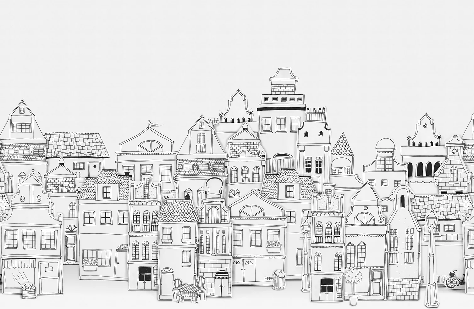 Kids Custom Wall Mural - London Houses - Image 4