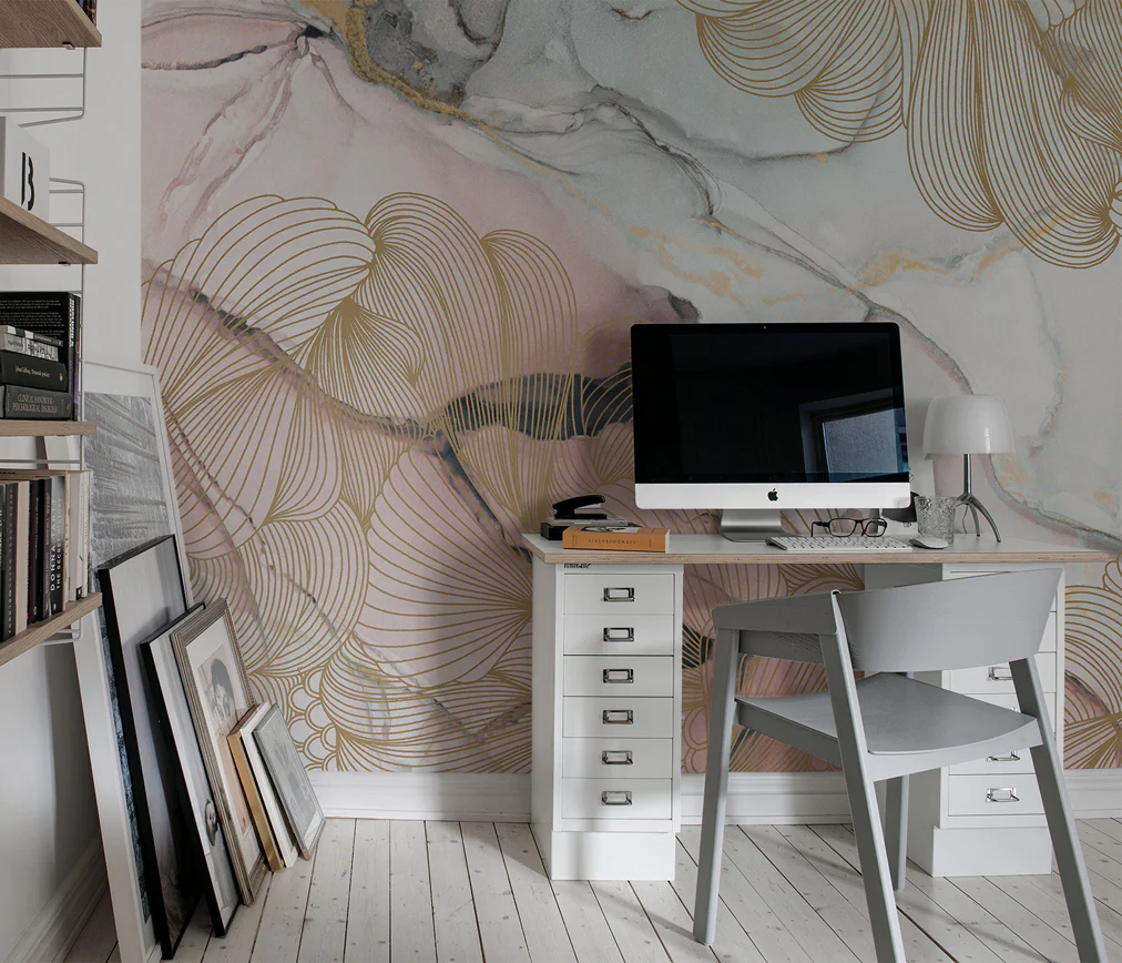 Kids Custom Wall Mural - Opulence, Pink Marble - Image 3