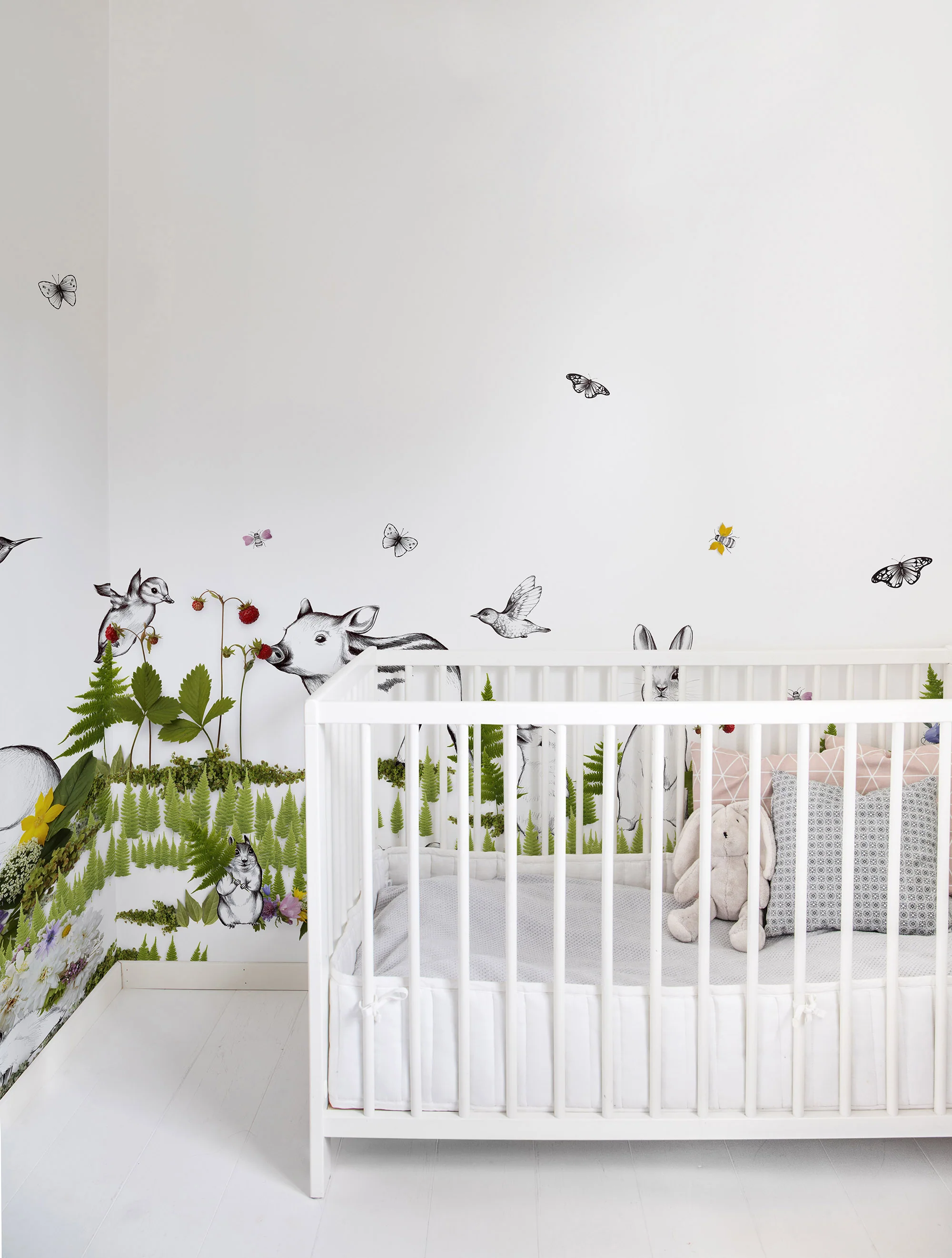 Kids Custom Wall Mural - The Rabbit's Playground - Image 3
