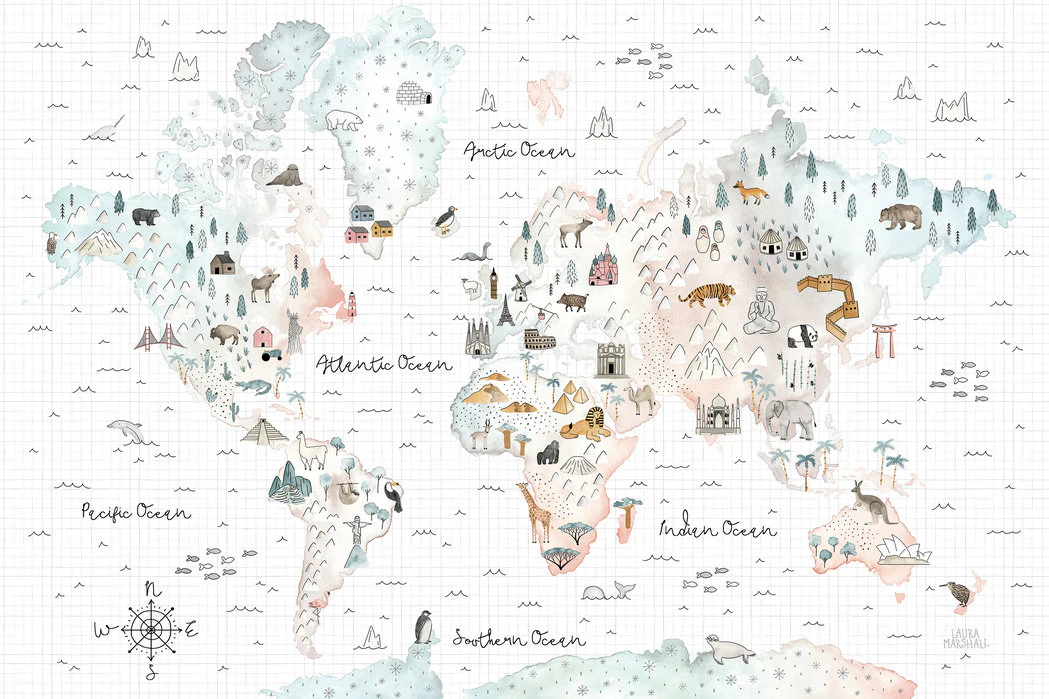 Kids Custom Wall Mural - Travel The World - Image 5