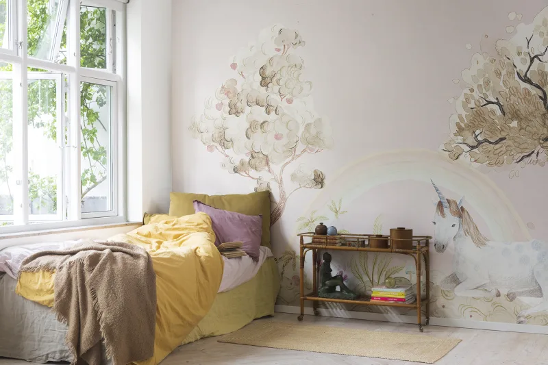Kids Custom Wall Mural - Unicorn Dream Bubblegum - Image 3