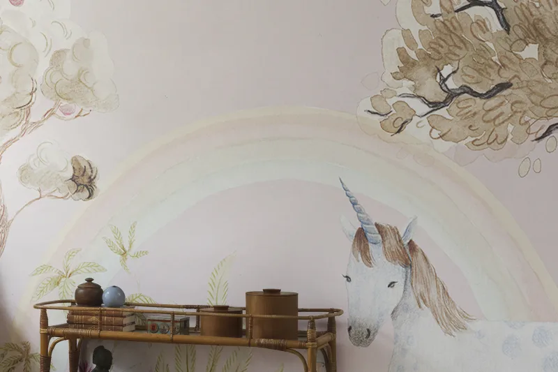 Kids Custom Wall Mural - Unicorn Dream Bubblegum - Image 6