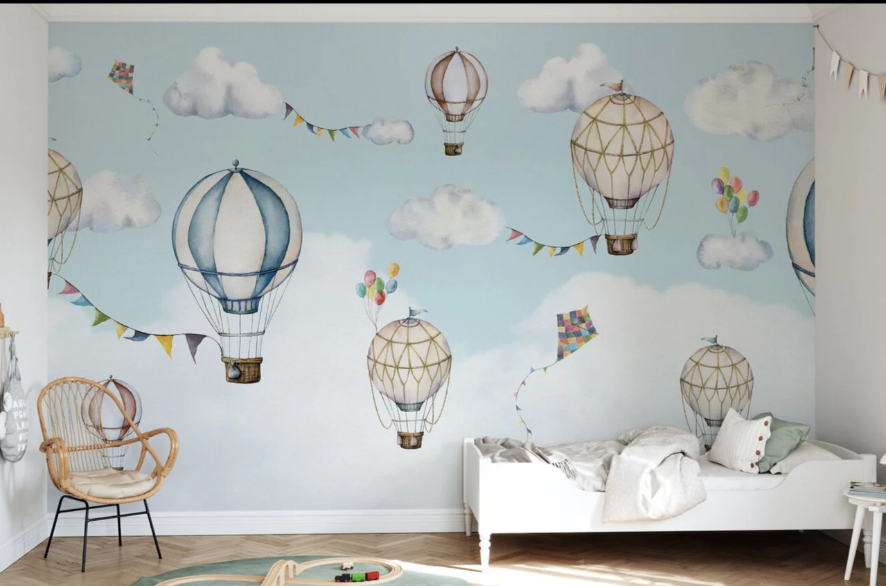 Kids Custom Wall Mural - Up Up & Away - Image 4