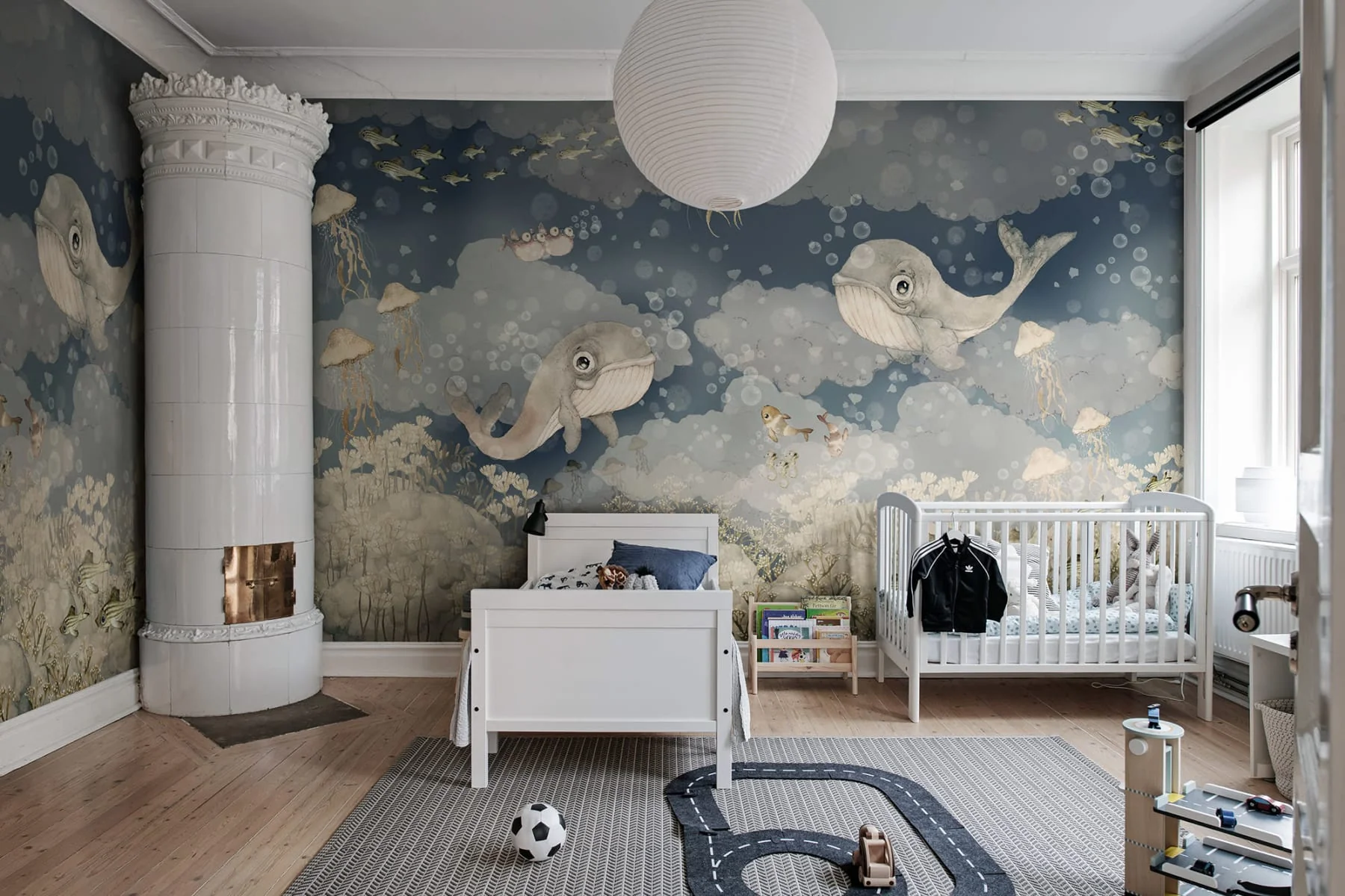 Kids Custom Wall Mural - Water Song Deep Blue - Image 3