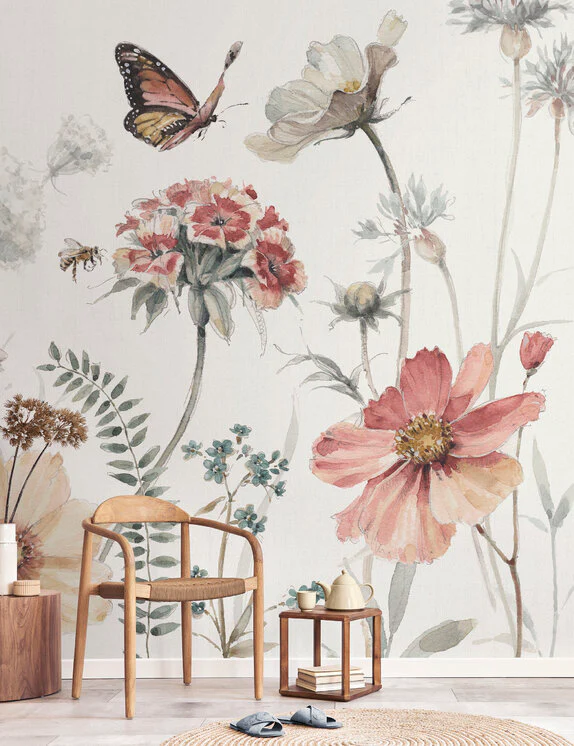 Kids Custom Wall Mural - Wild Flowers - Image 3
