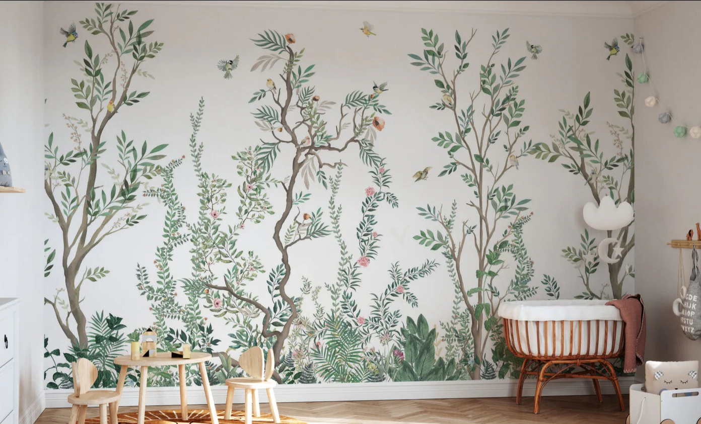 Kids Custom Wall Mural - Woodland Birds - Image 5