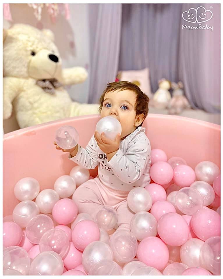 Meowbaby Light Pink Ball Pit - Various Ball Colours - Image 2