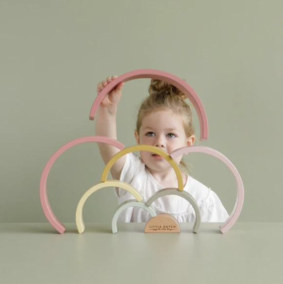 Little Dutch Rainbow Stacker - Pink - Image 3