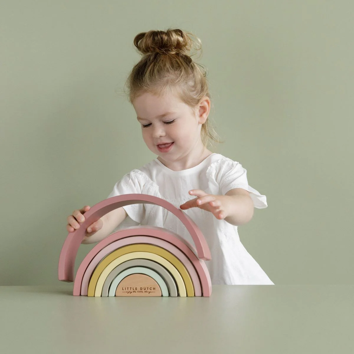 Little Dutch Rainbow Stacker - Pink - Image 4