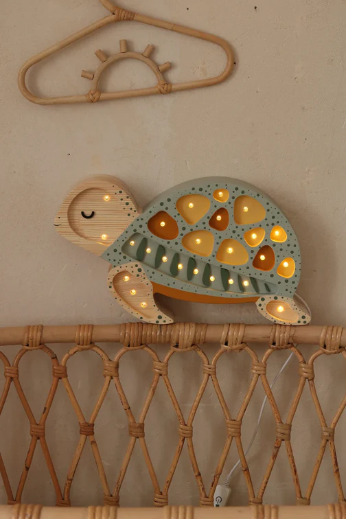 Little Lights Turtle Lamp - Sage - Image 2