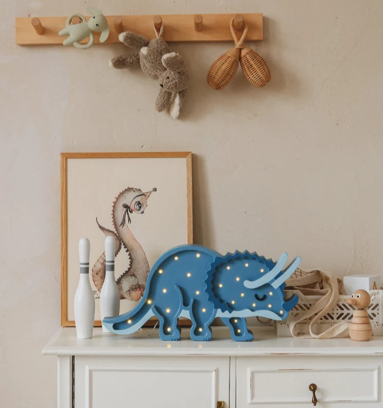 Little Lights Dino Triceratops Lamp - Jurassic Navy - Image 4