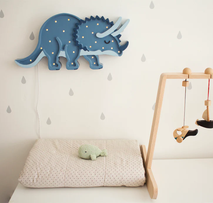 Little Lights Dino Triceratops Lamp - Jurassic Navy - Image 5