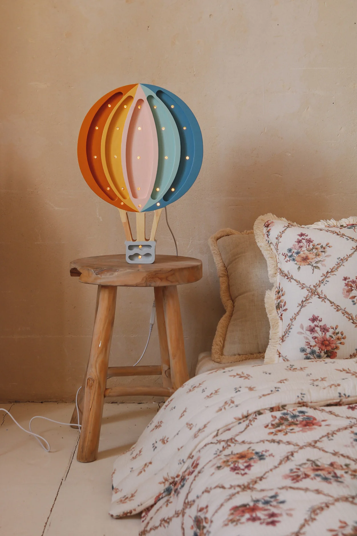 Little Lights Hot Air Balloon Lamp | Retro Rainbow - Image 2