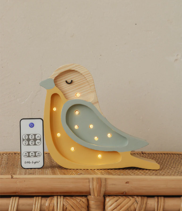 Little Lights Mini Bird Lamp | Khaki Mustard - Image 3