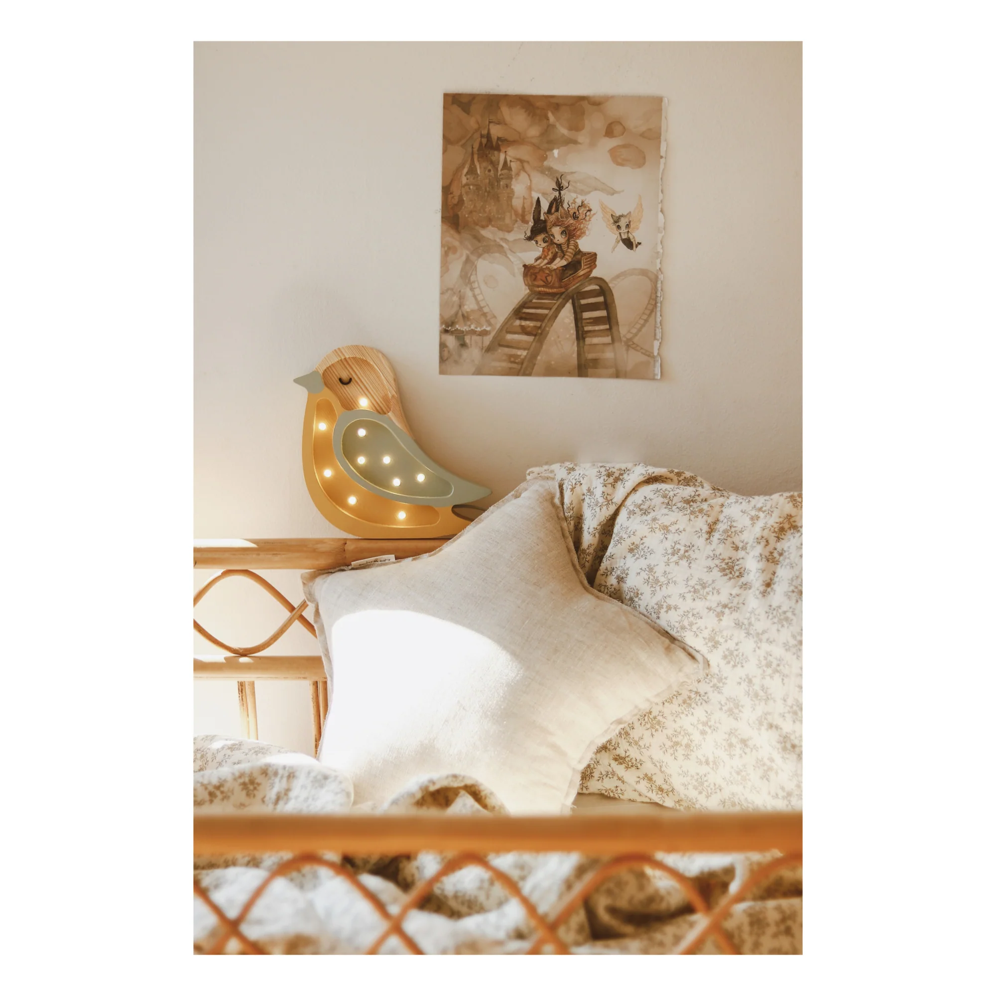 Little Lights Mini Bird Lamp | Khaki Mustard - Image 6