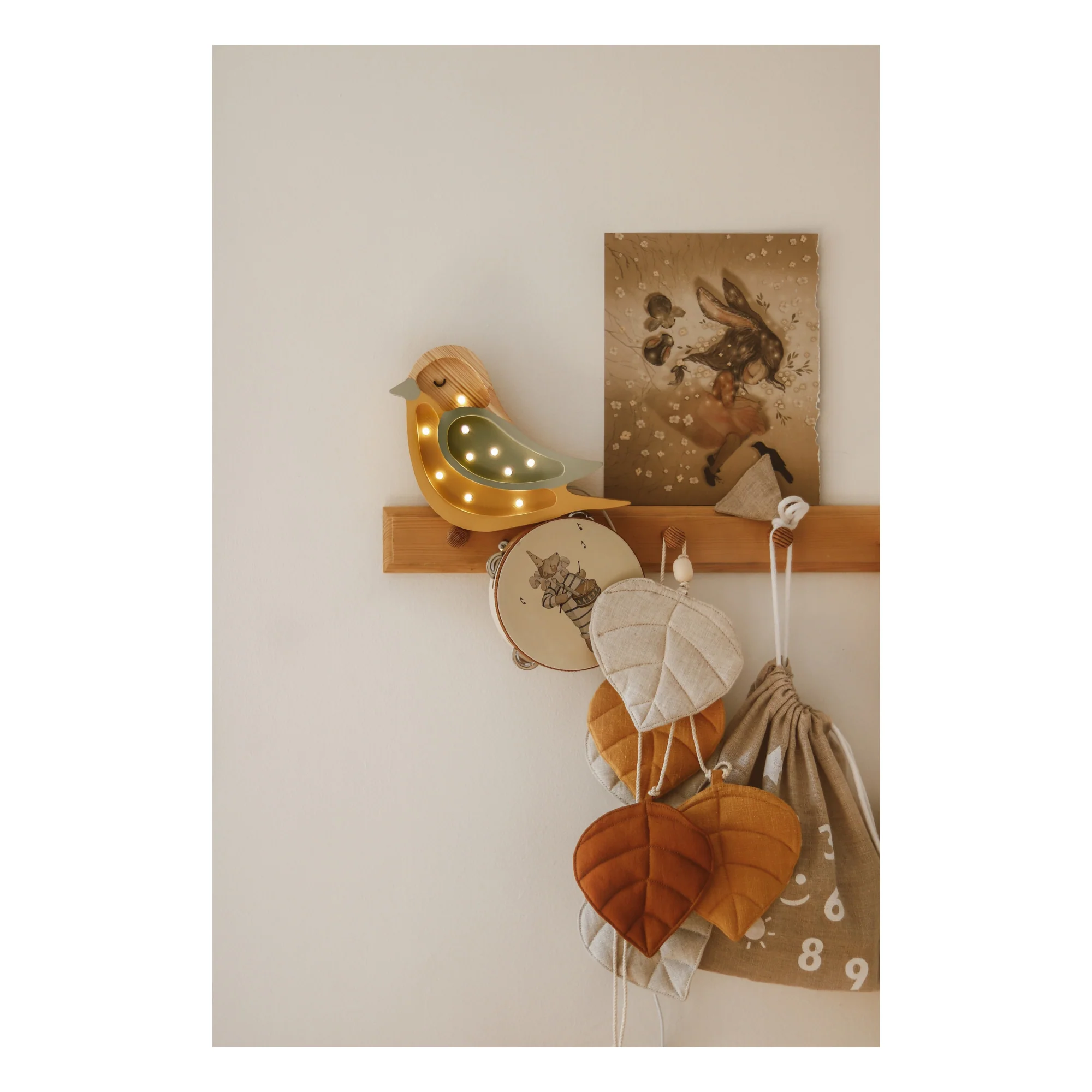 Little Lights Mini Bird Lamp | Khaki Mustard - Image 8