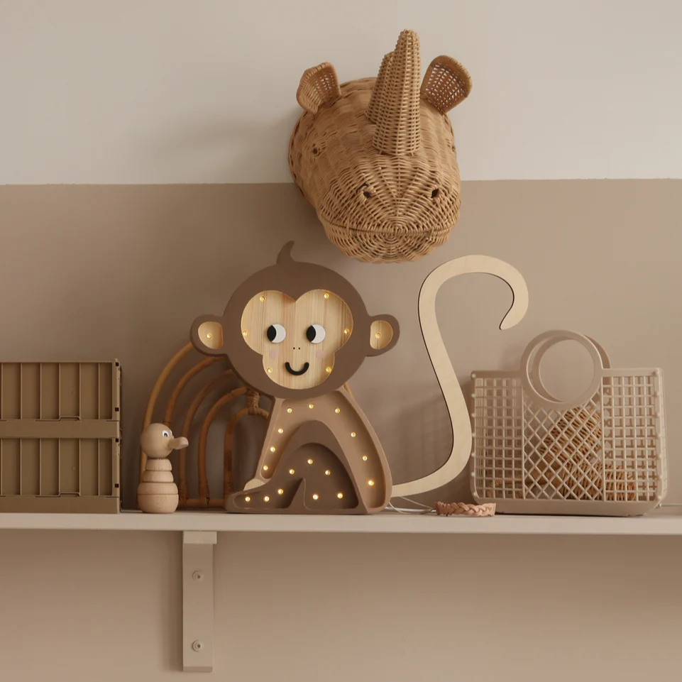 Little Lights Monkey Lamp - Jungle Brown - Image 3