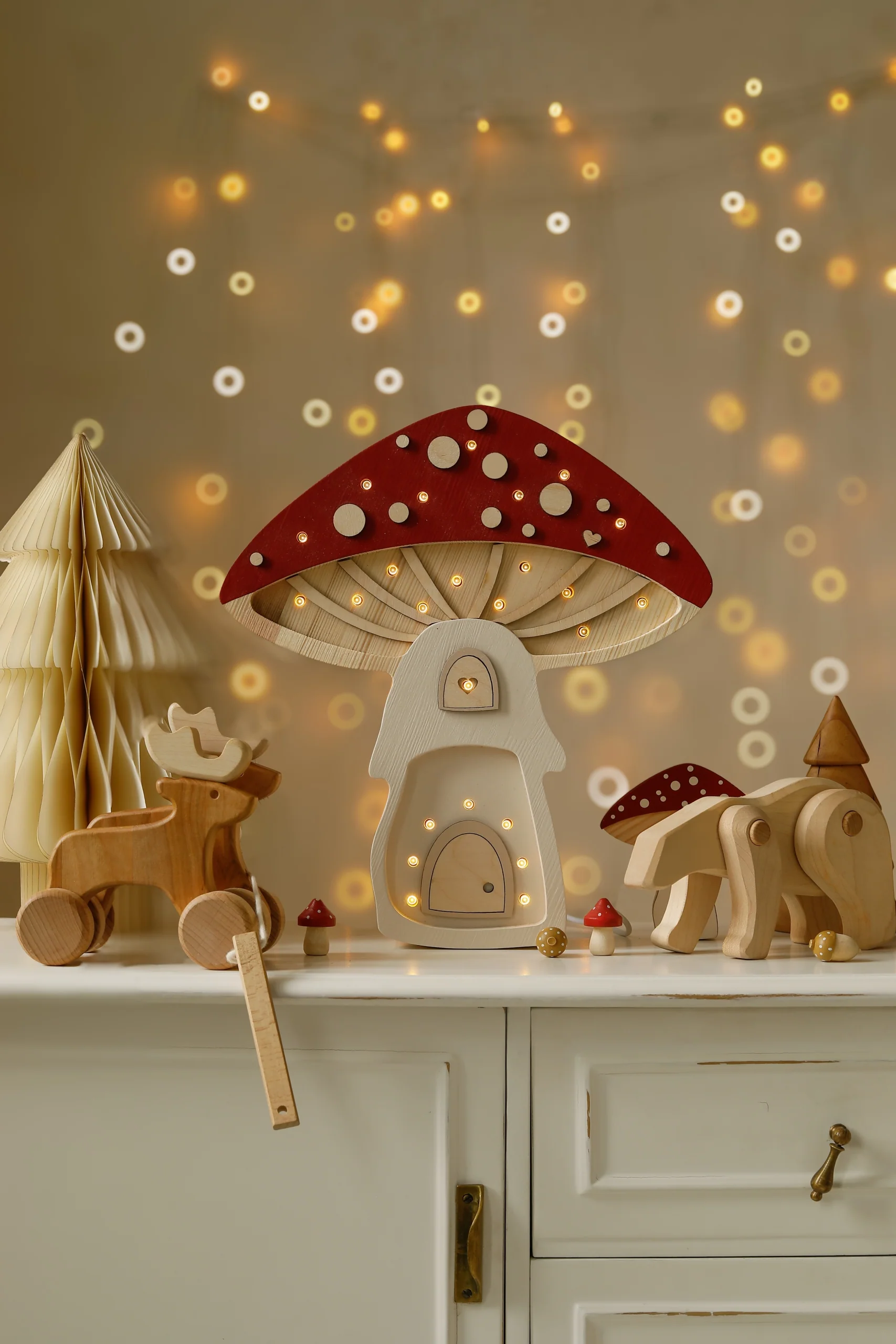 Little Lights Mushroom House Lamp | Fairies Toadstool - Image 3