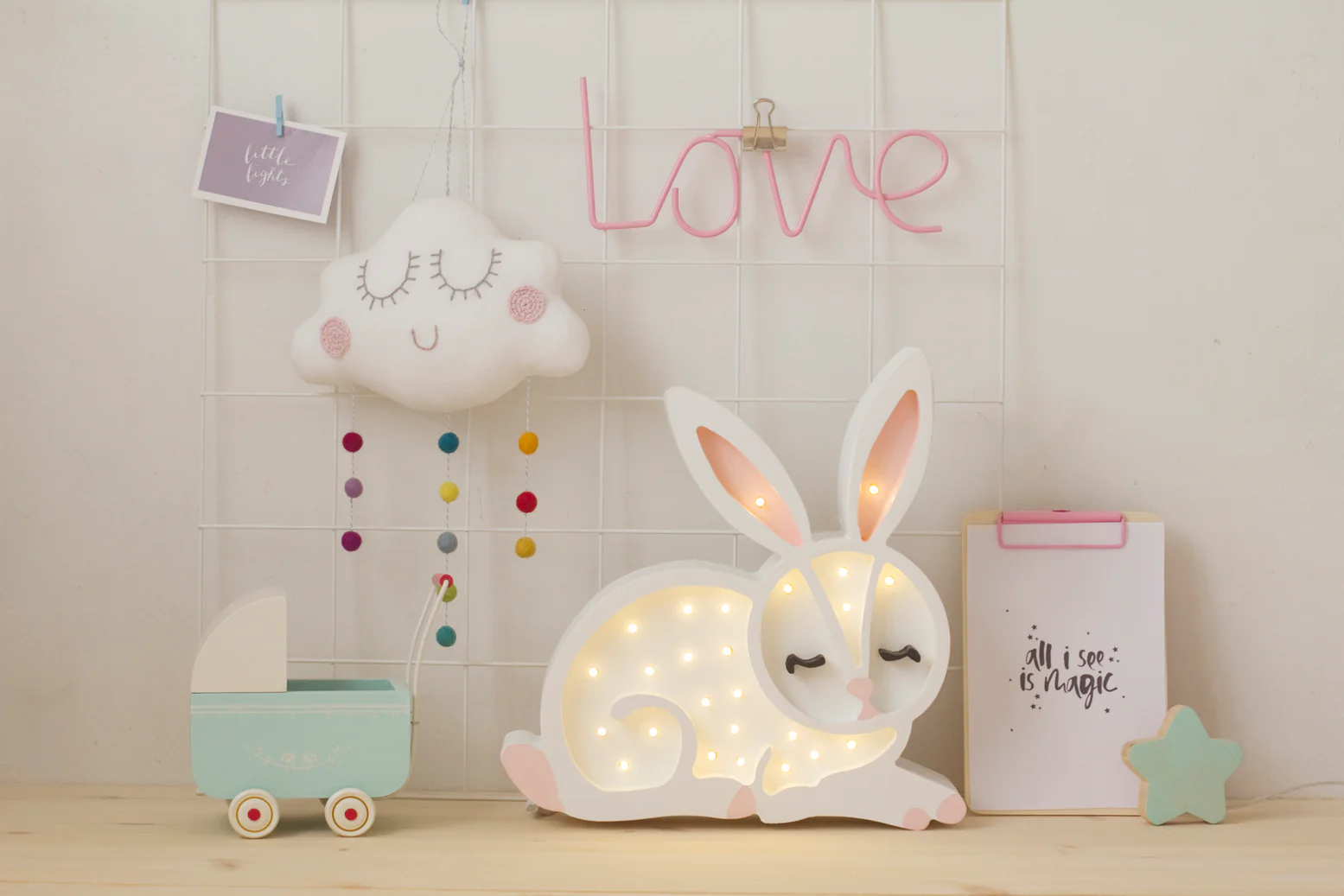 Little Lights Rabbit Lamp | Snow White - Image 4