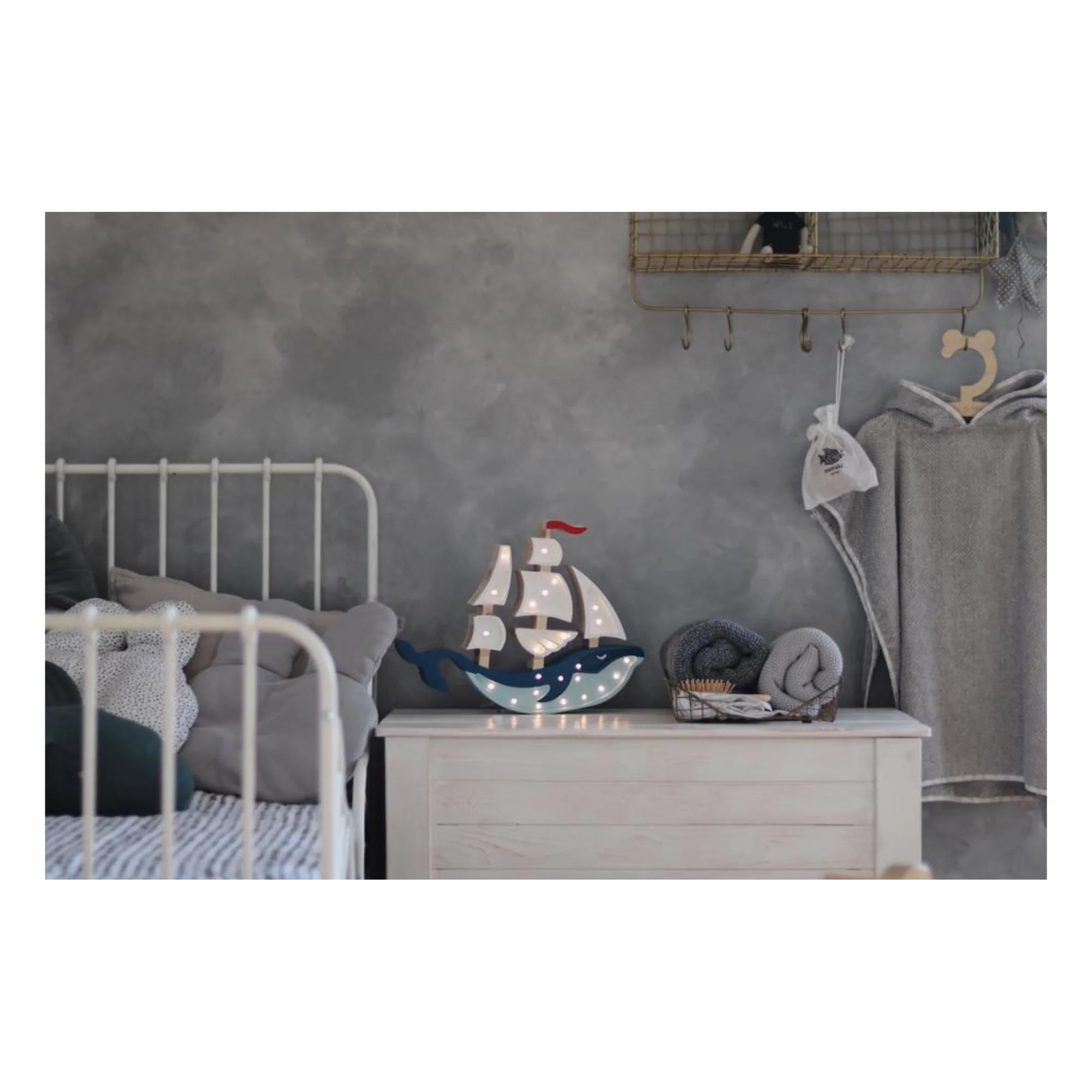 Little Lights Ship Lamp | Navy - Image 3