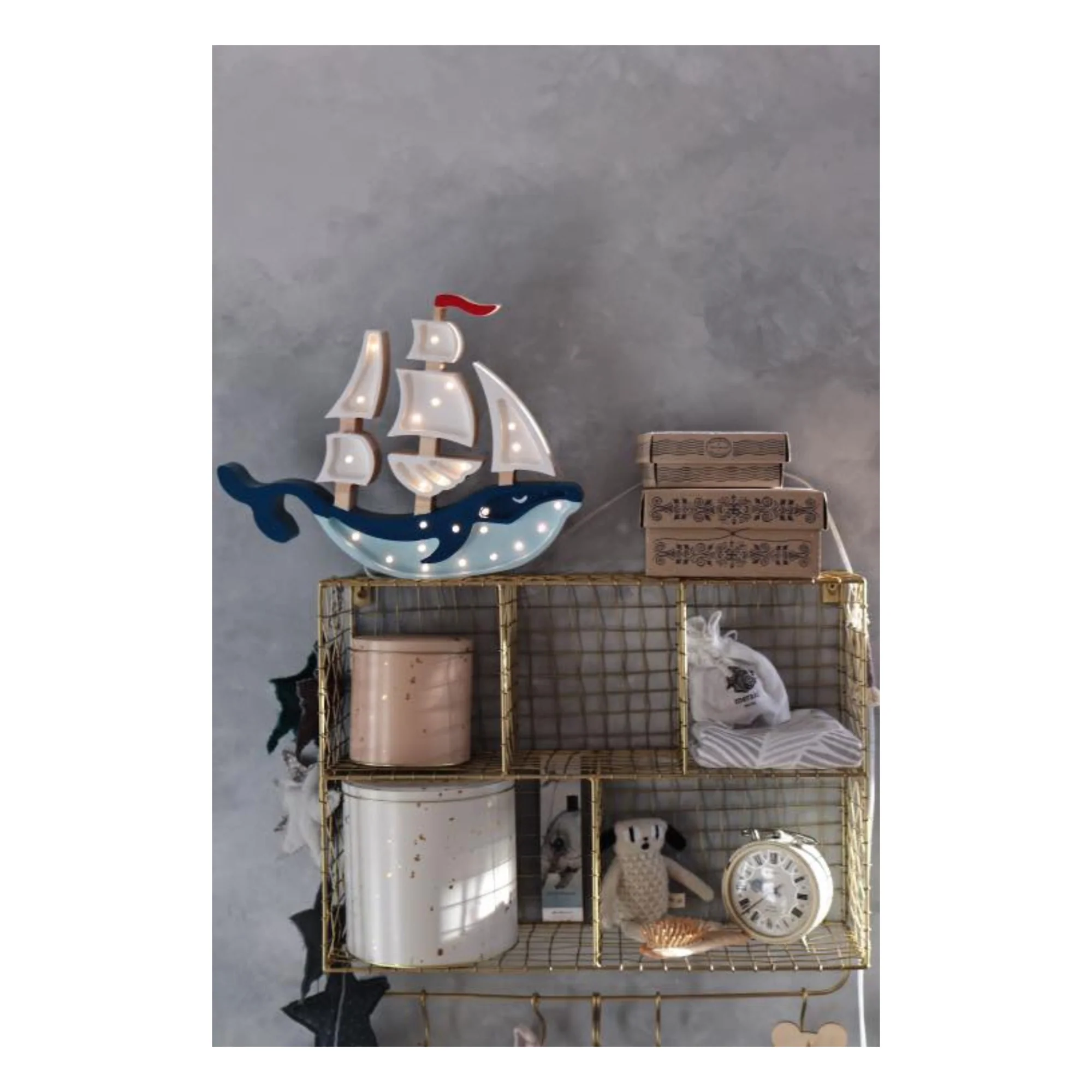 Little Lights Ship Lamp | Navy - Image 6